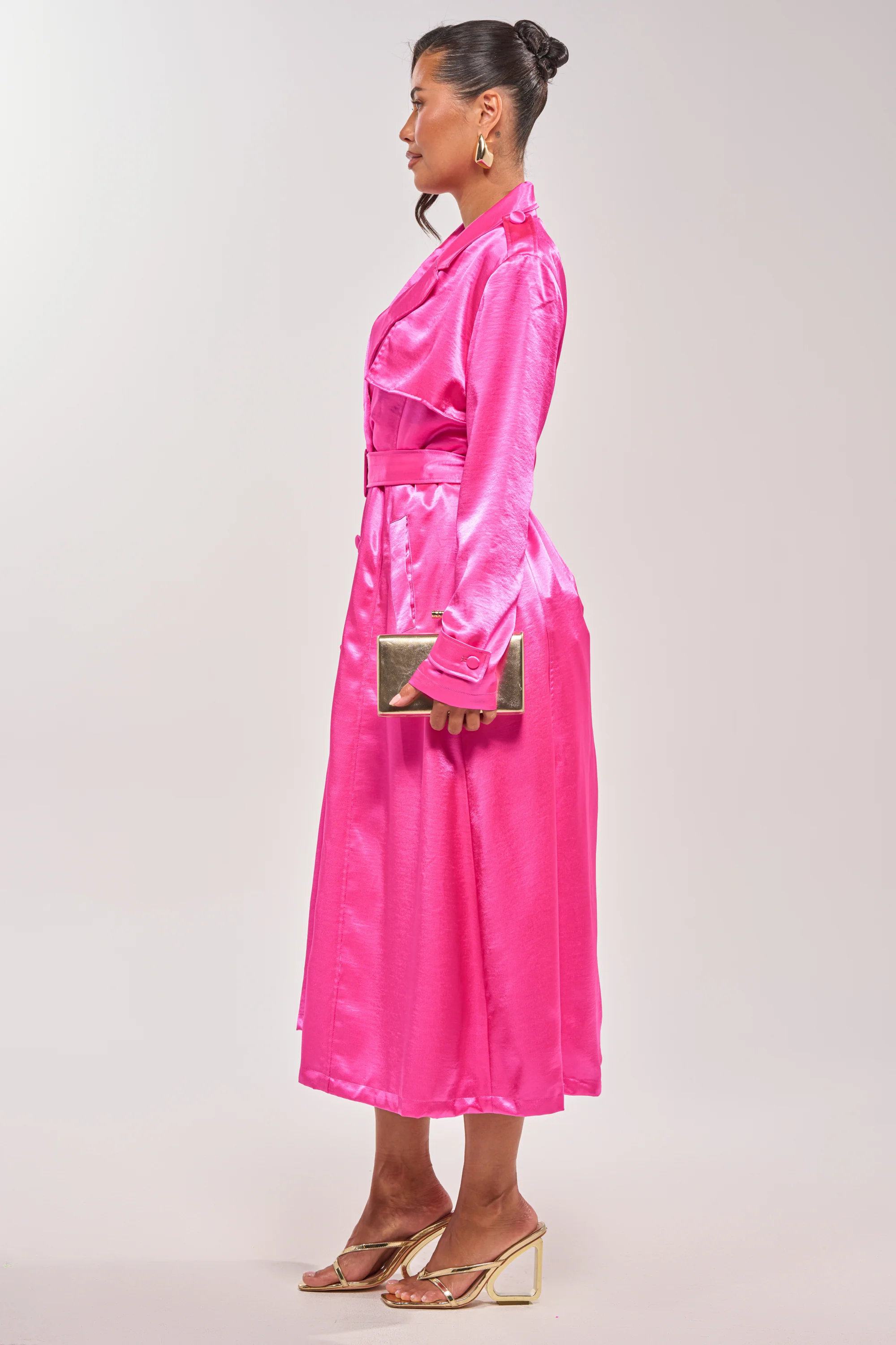 FOR THE DRAMA SATIN TRENCH - Image 6