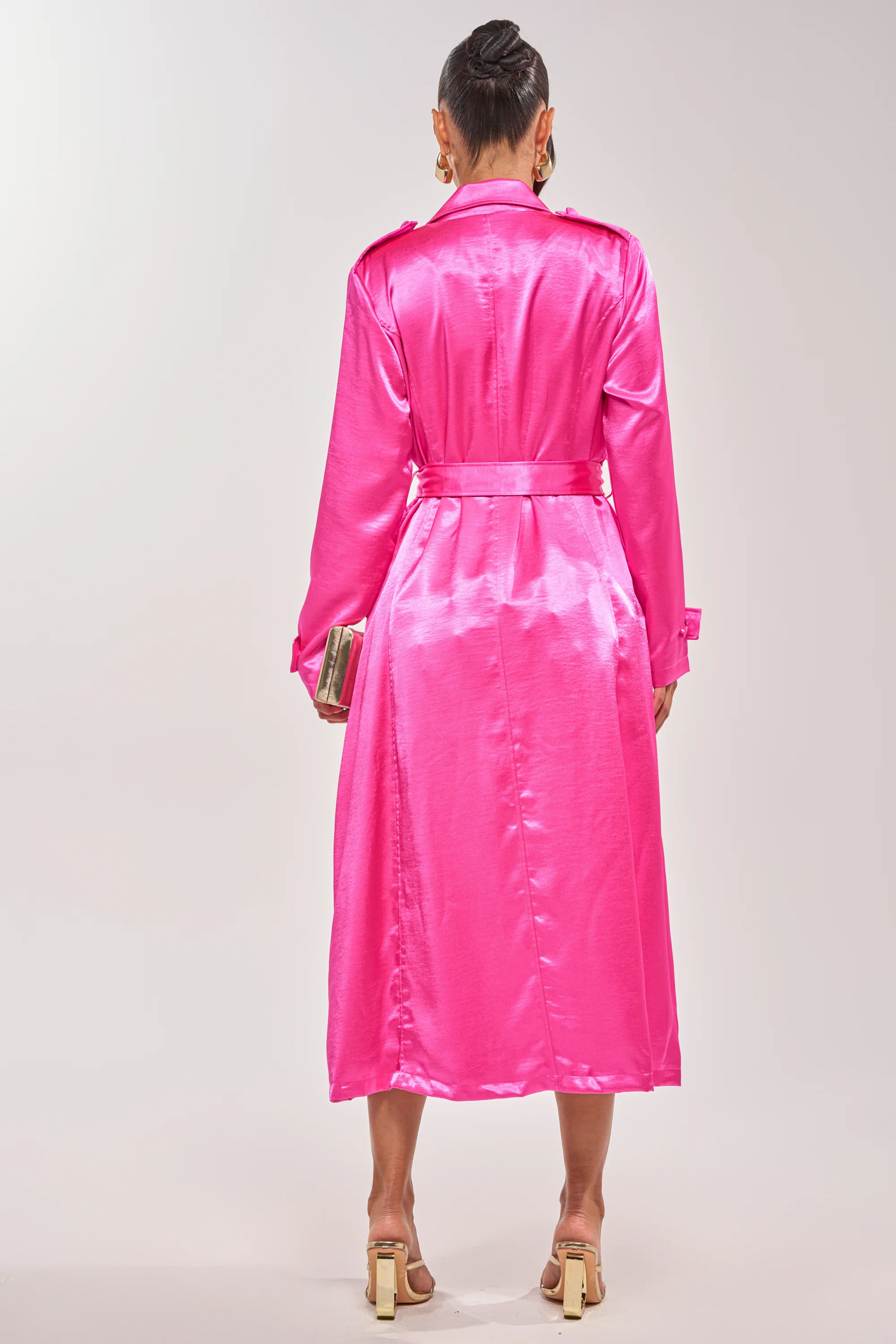 FOR THE DRAMA SATIN TRENCH - Image 7