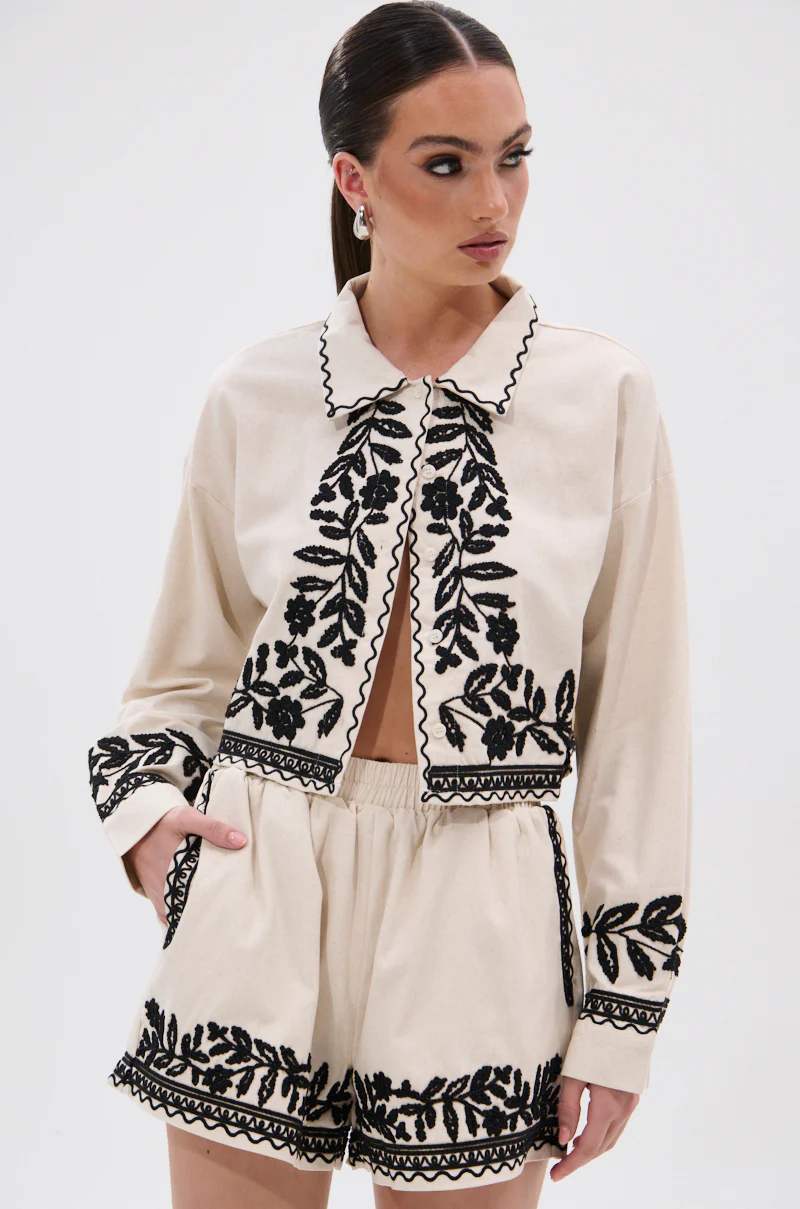 FOREVER AND EVER FLORAL BUTTON DOWN - Image 2