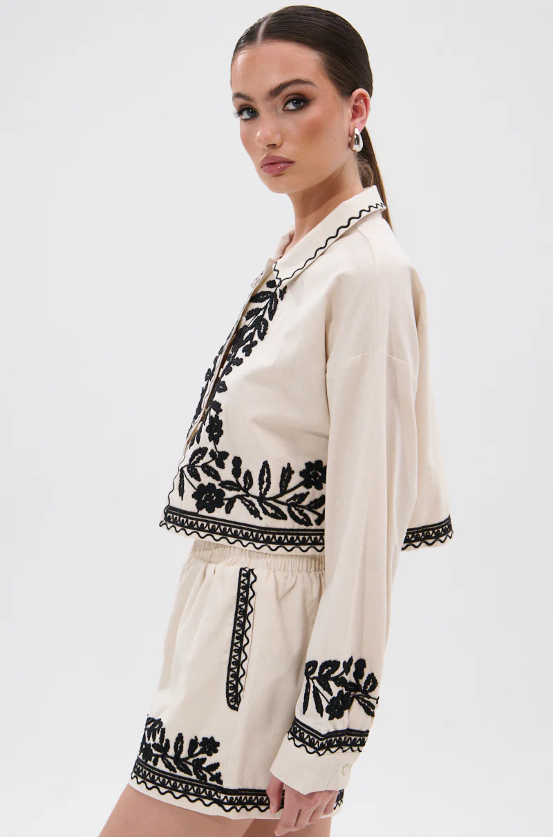 FOREVER AND EVER FLORAL BUTTON DOWN - Image 4