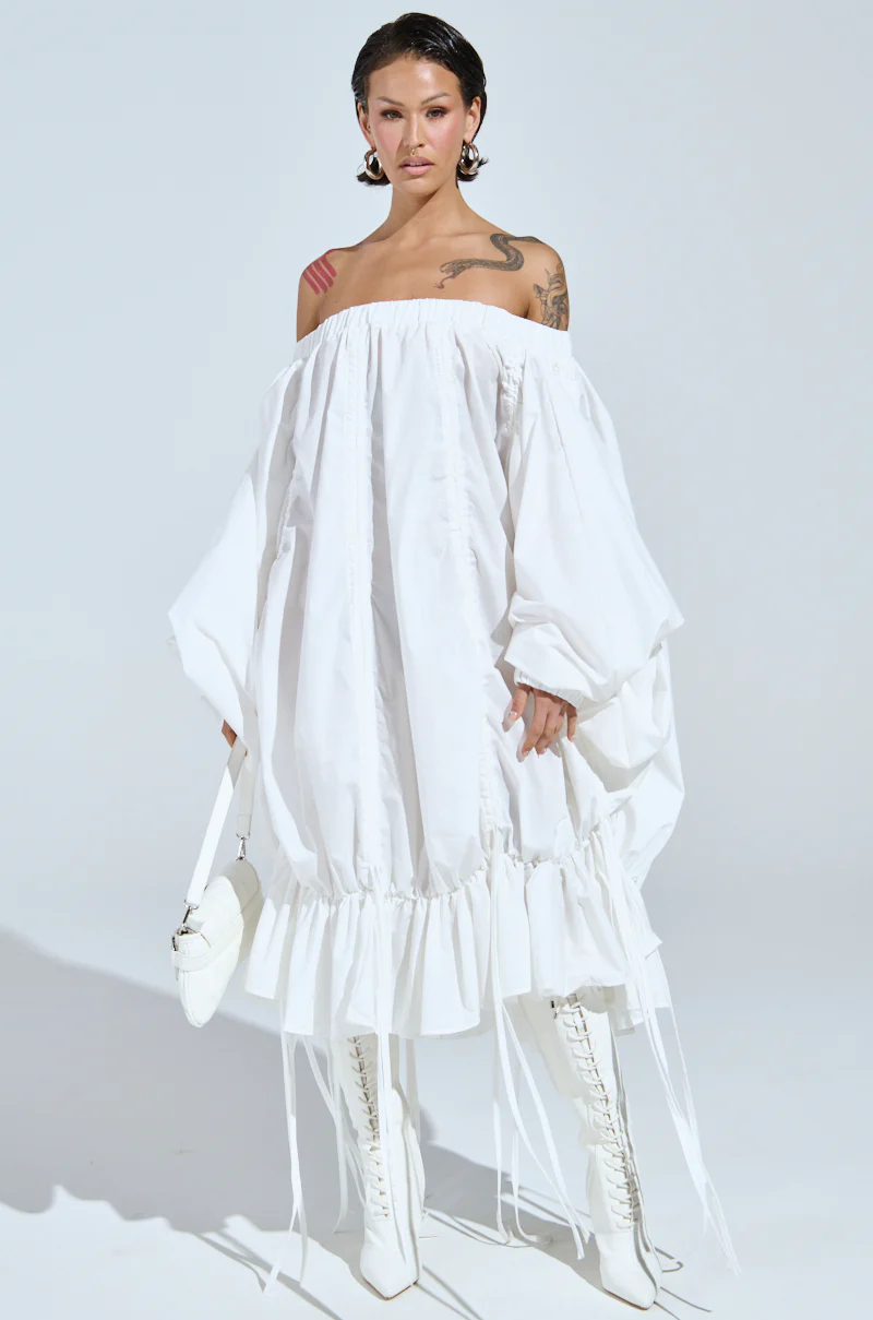 FREE AS CAN BE MINI DRESS IN WHITE - Image 6