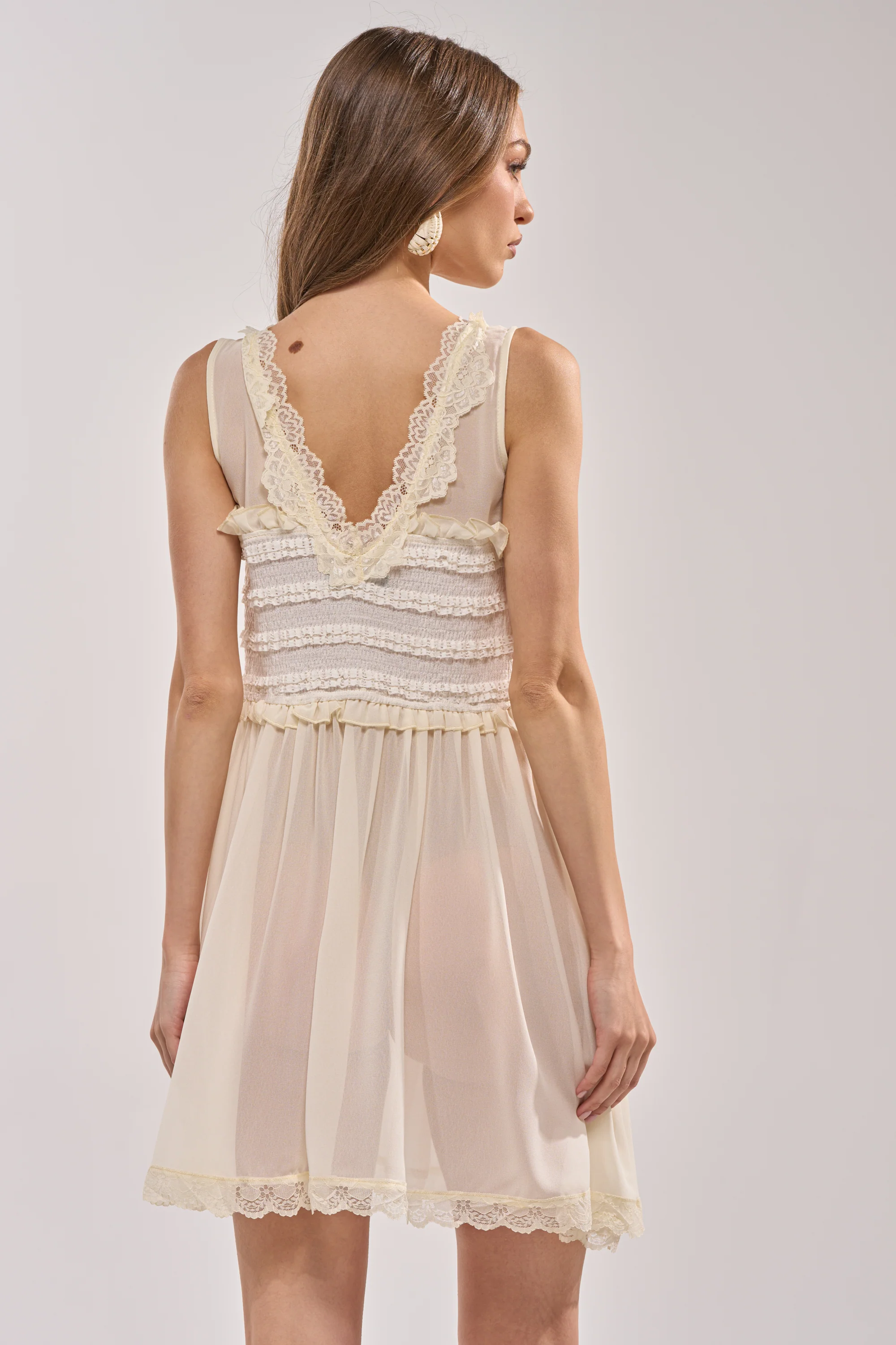 FREE SPIRIT LACE MINI DRESS - Image 4
