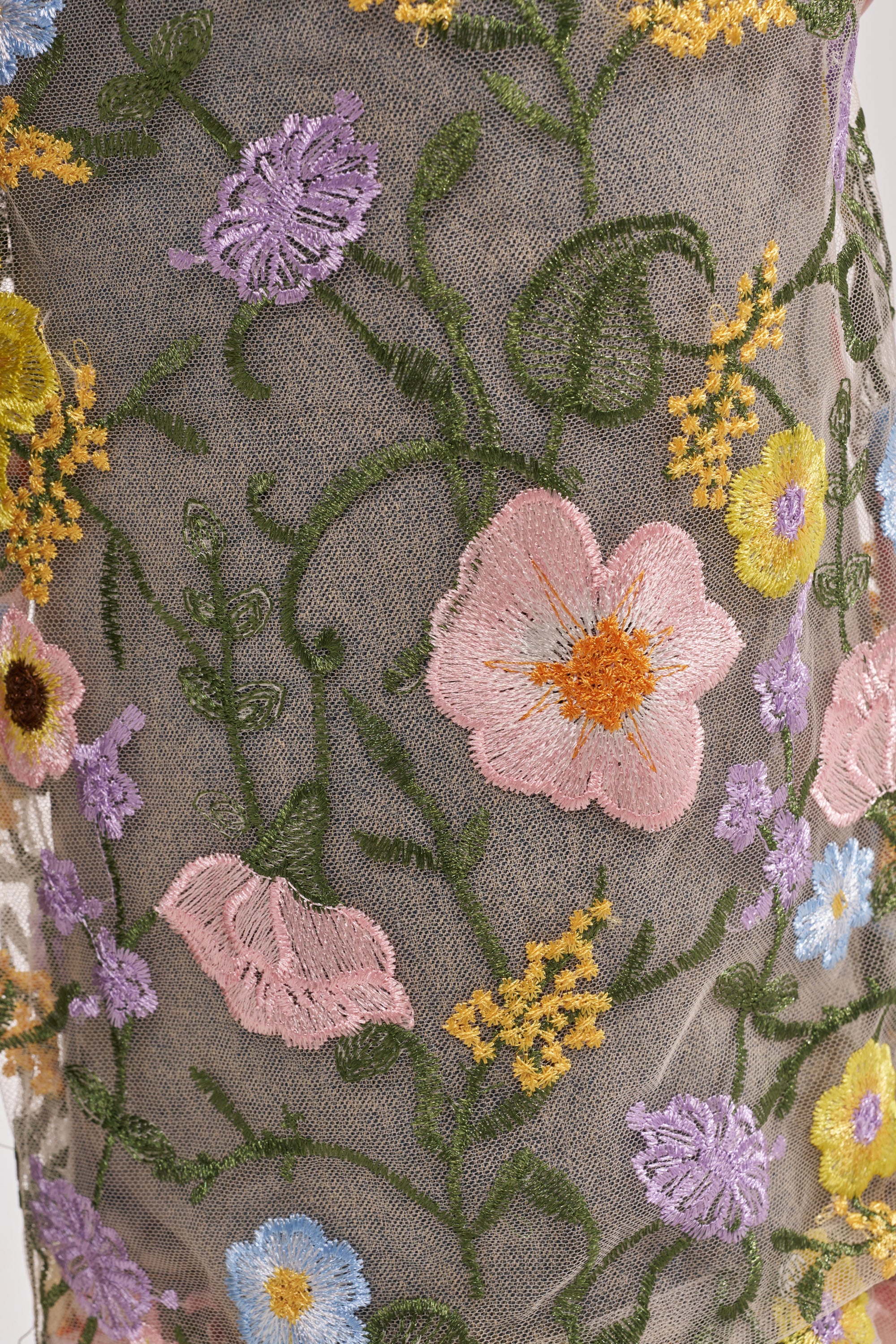 GARDEN PARTY STRETCH DENIM WITH FLORAL TULLE BERMUDA SHORTS - Image 11