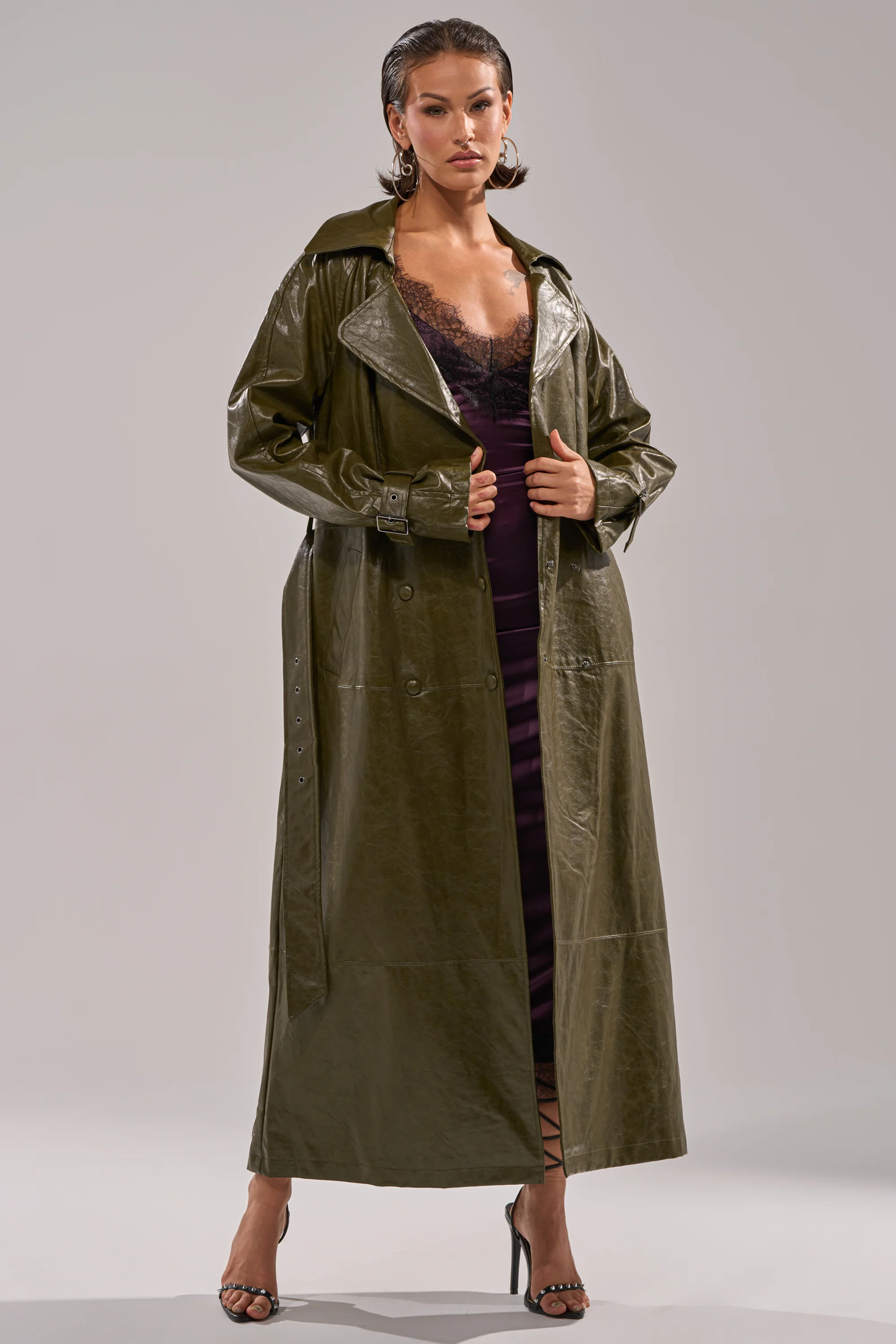 GEMINI EVERYDAY TRENCH IN OLIVE - Image 2