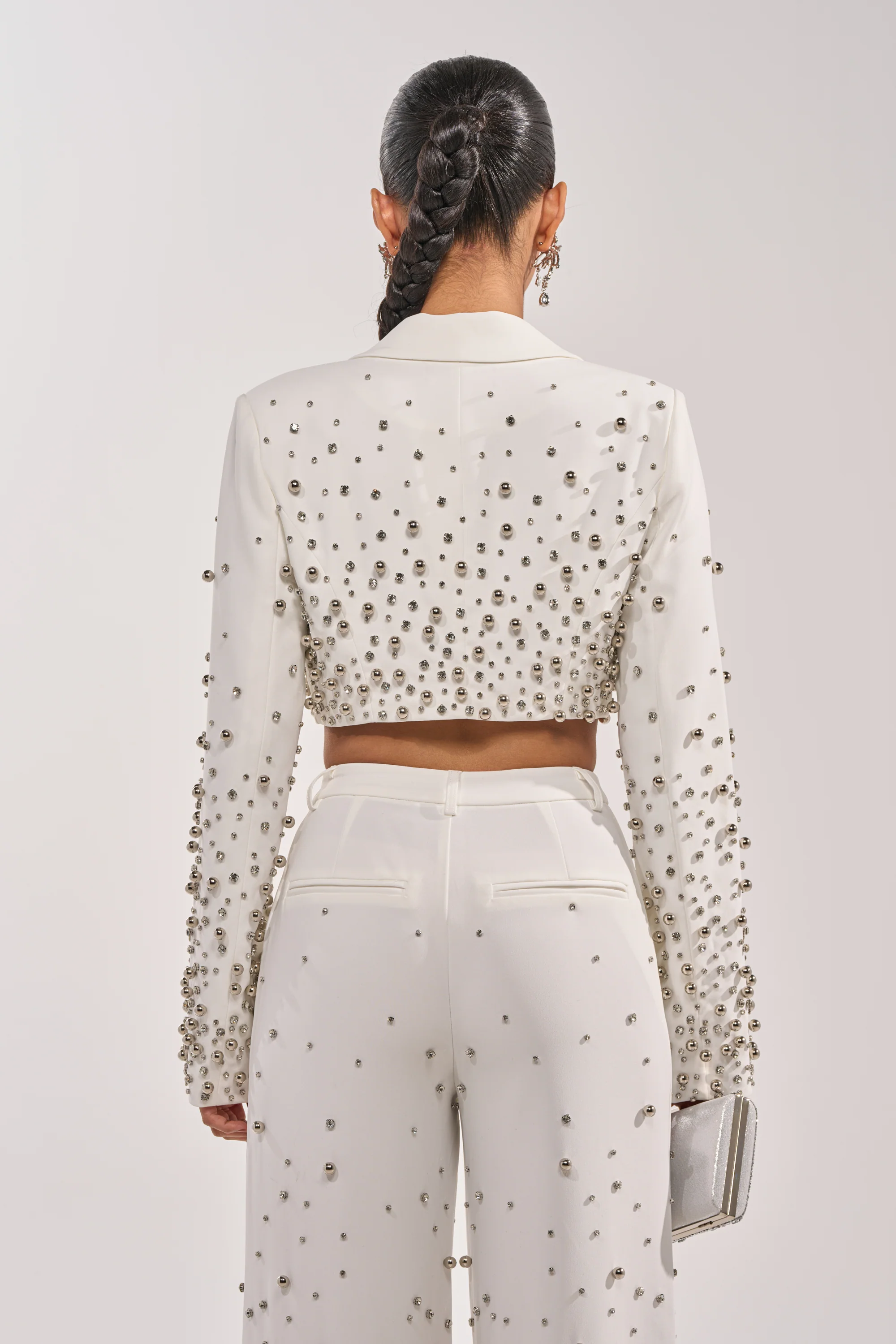 GET CLOSER EMBELLISHED BLAZER IN WHITE - Image 5