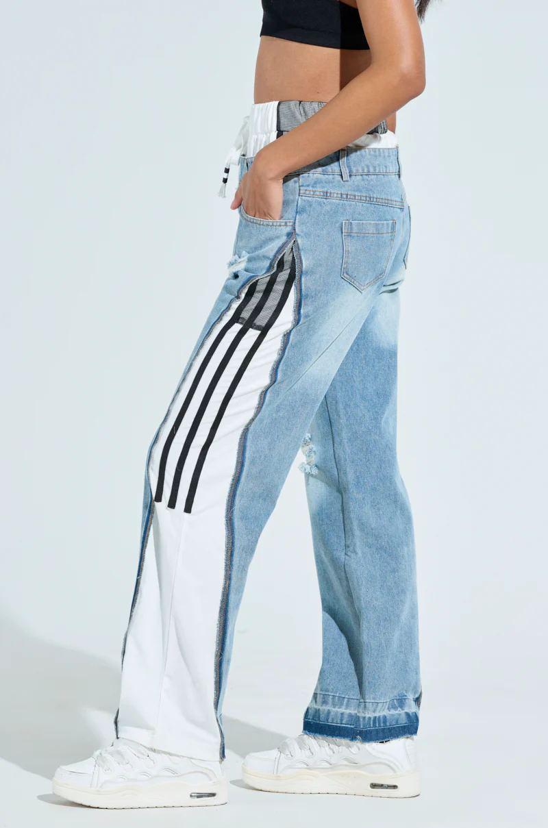 GET WITH IT DENIM TRACK PANT - Image 3