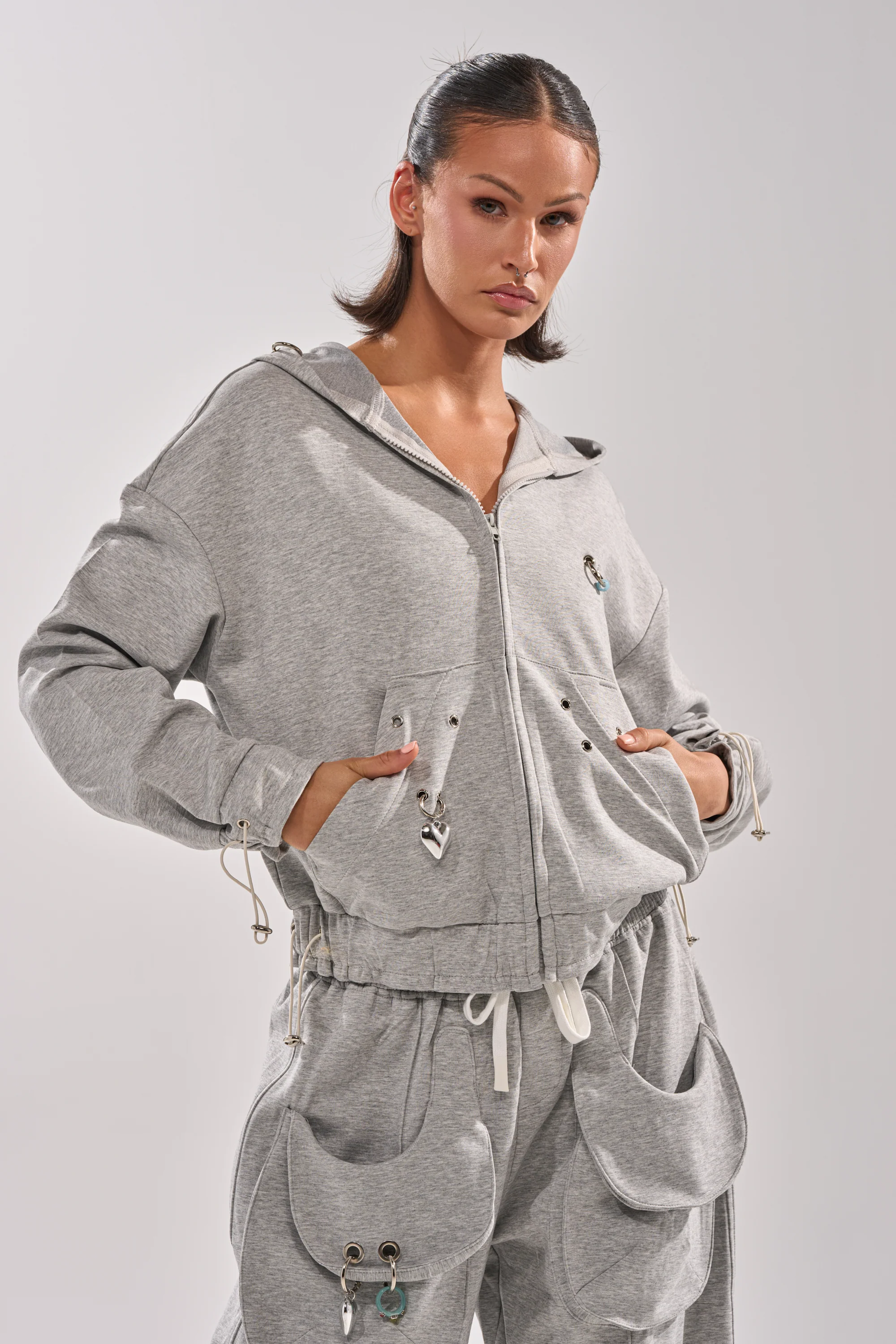GET WITH IT ZIP UP SWEATSHIRT - Image 4
