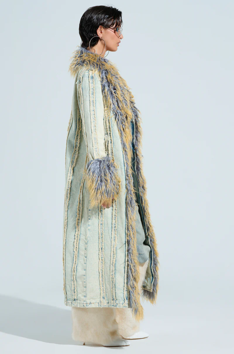 GIA DISTRESSED DENIM TRENCH - Image 4