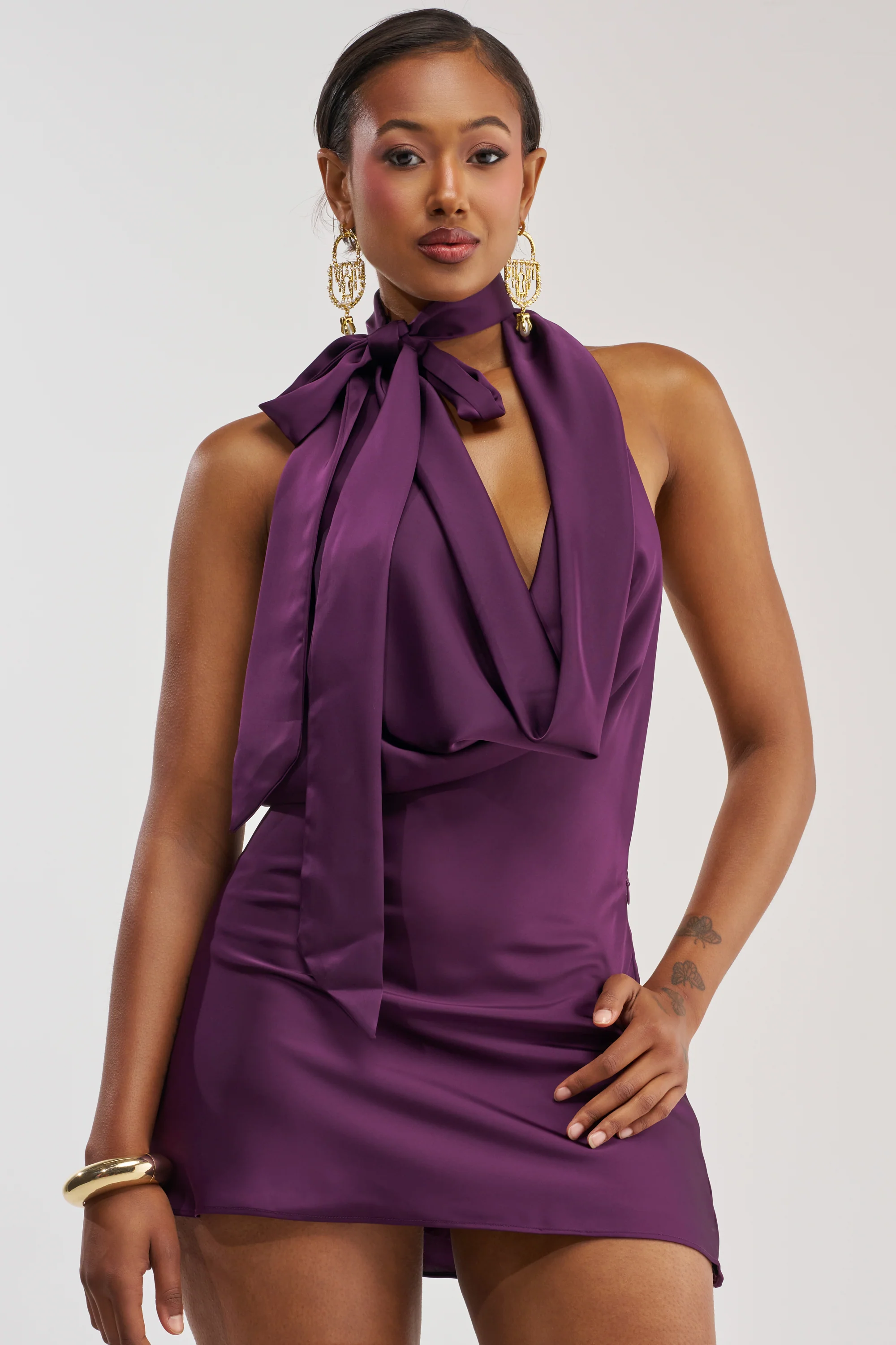 GIGI MINI DRESS IN PURPLE - Image 3