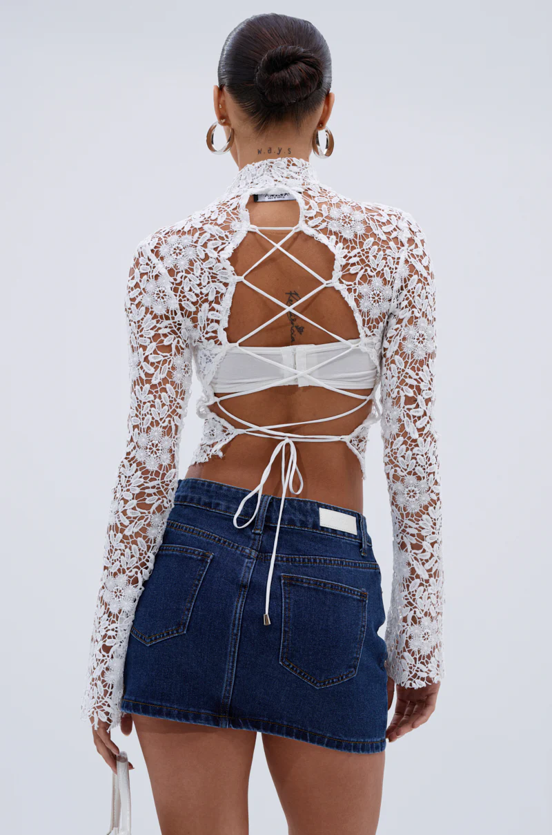 GIMME MORE LACE ZIP-UP TOP - Image 7