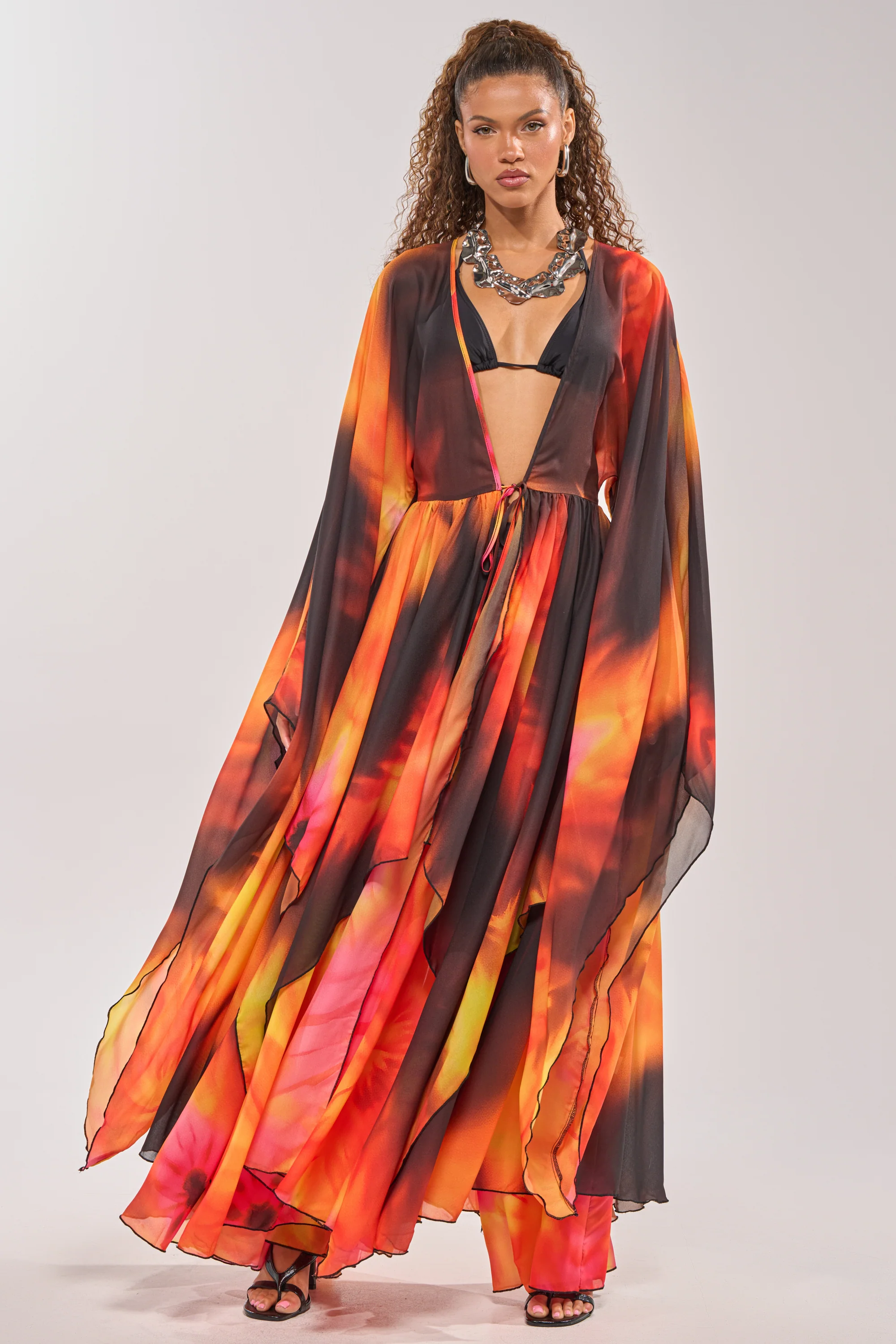 GIRL ON FIRE CHIFFON CARDIGAN - Image 3