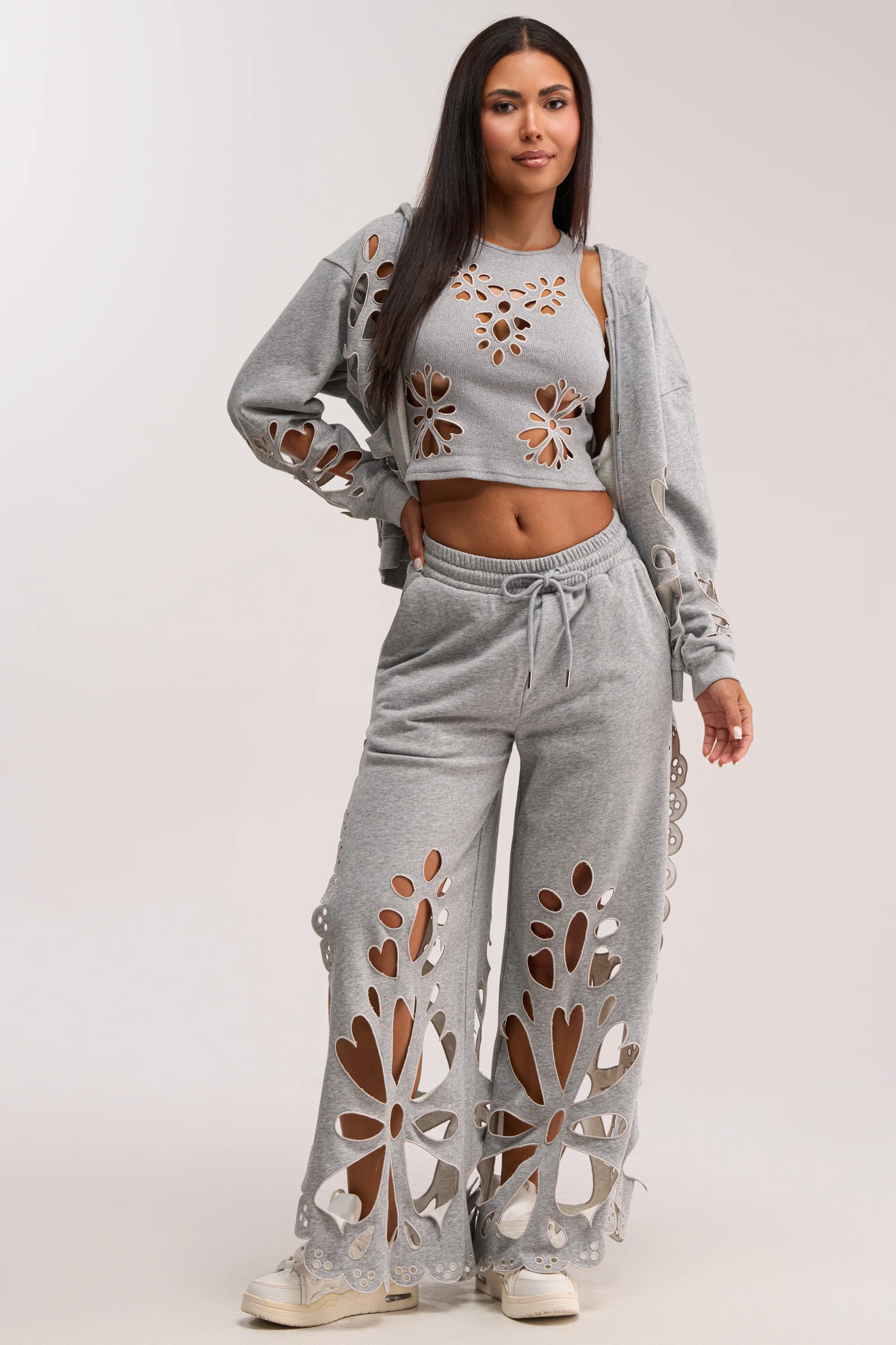 GIRLY POP CUTOUT ZIP UP SWEATSHIRT - Image 8