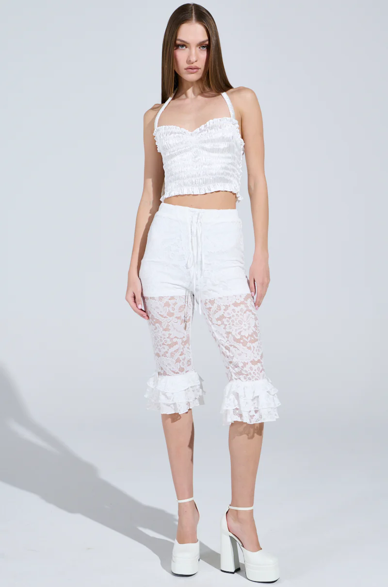 GIRLY POP LACE CAPRI LEGGING - Image 6