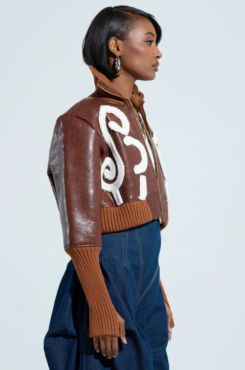 GIULIA SHERPA TRIM BOMBER - Image 3