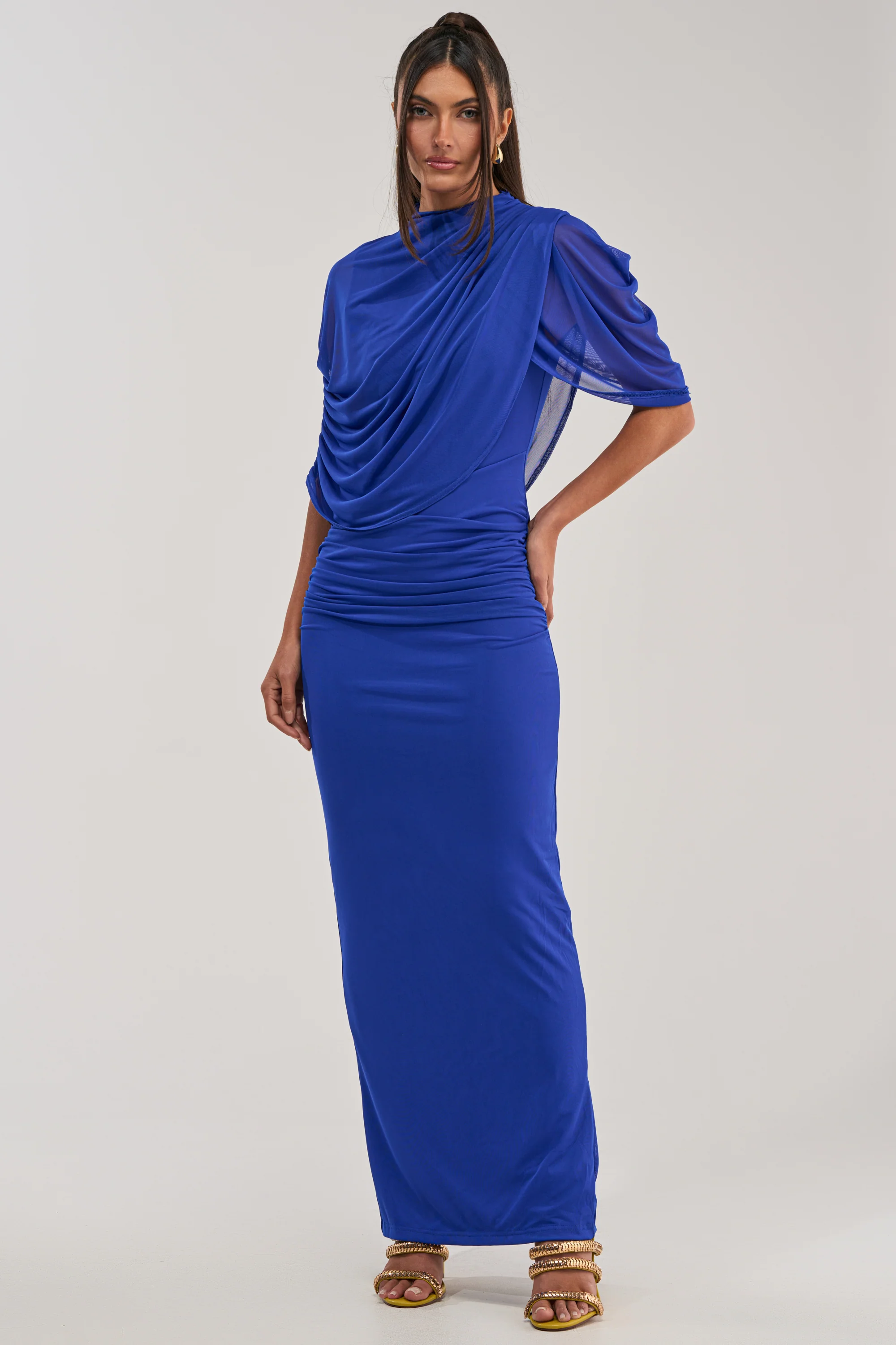 GODDESS MENTALITY DRAPED MAXI DRESS - Image 3