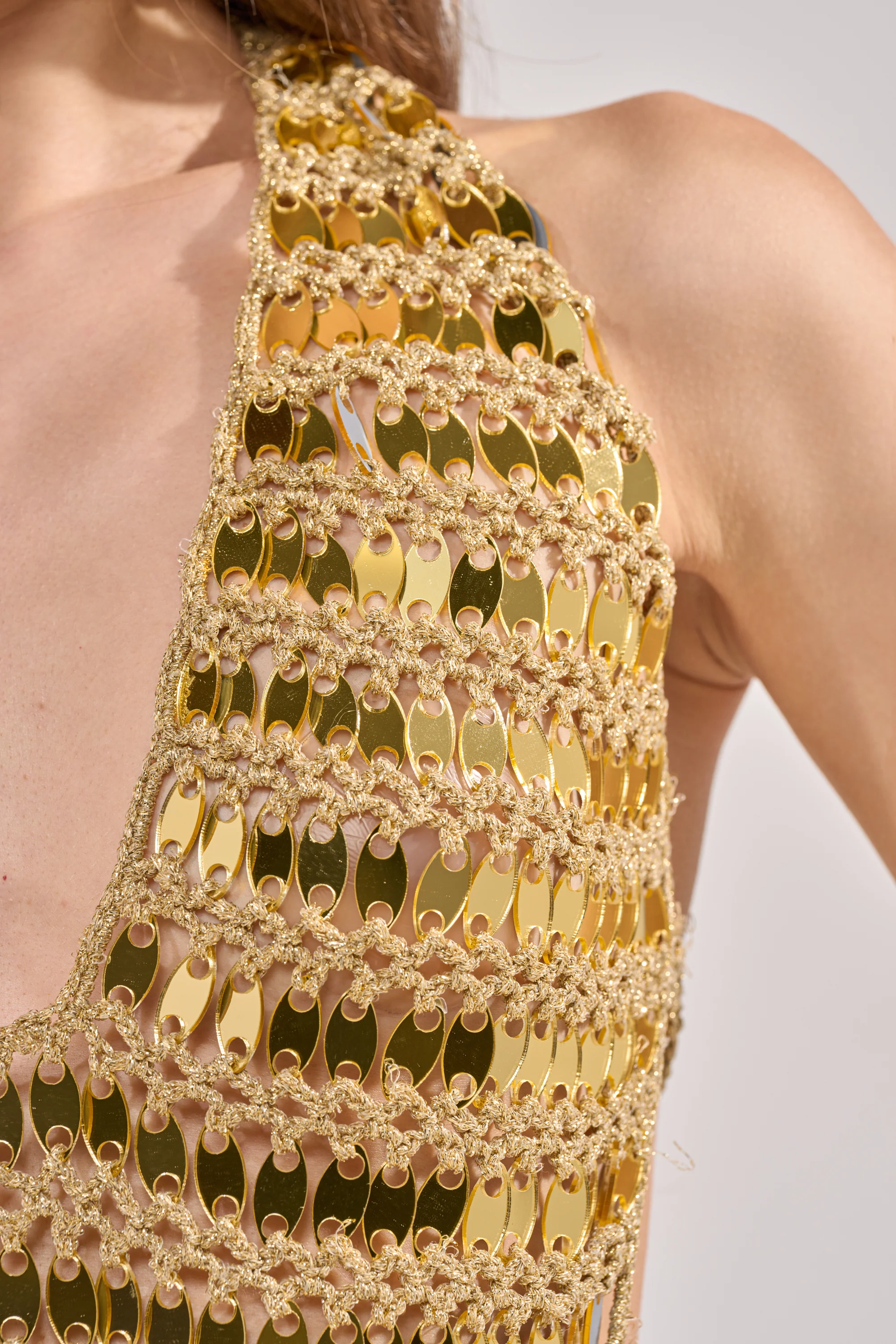 GOLDEN GIRL CROCHET SEQUIN TOP - Image 7