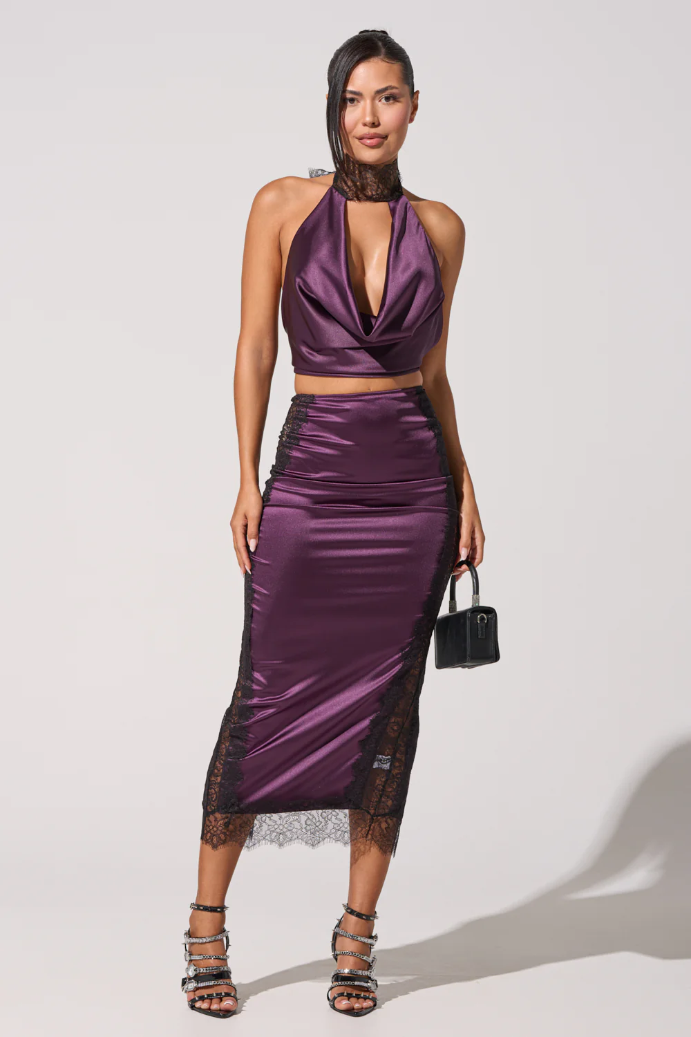 GOLDEN GIRL SATIN MAXI SKIRT - Image 3