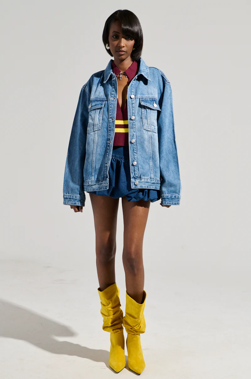 GOTTA GO OVERSIZED DENIM JACKET - Image 5