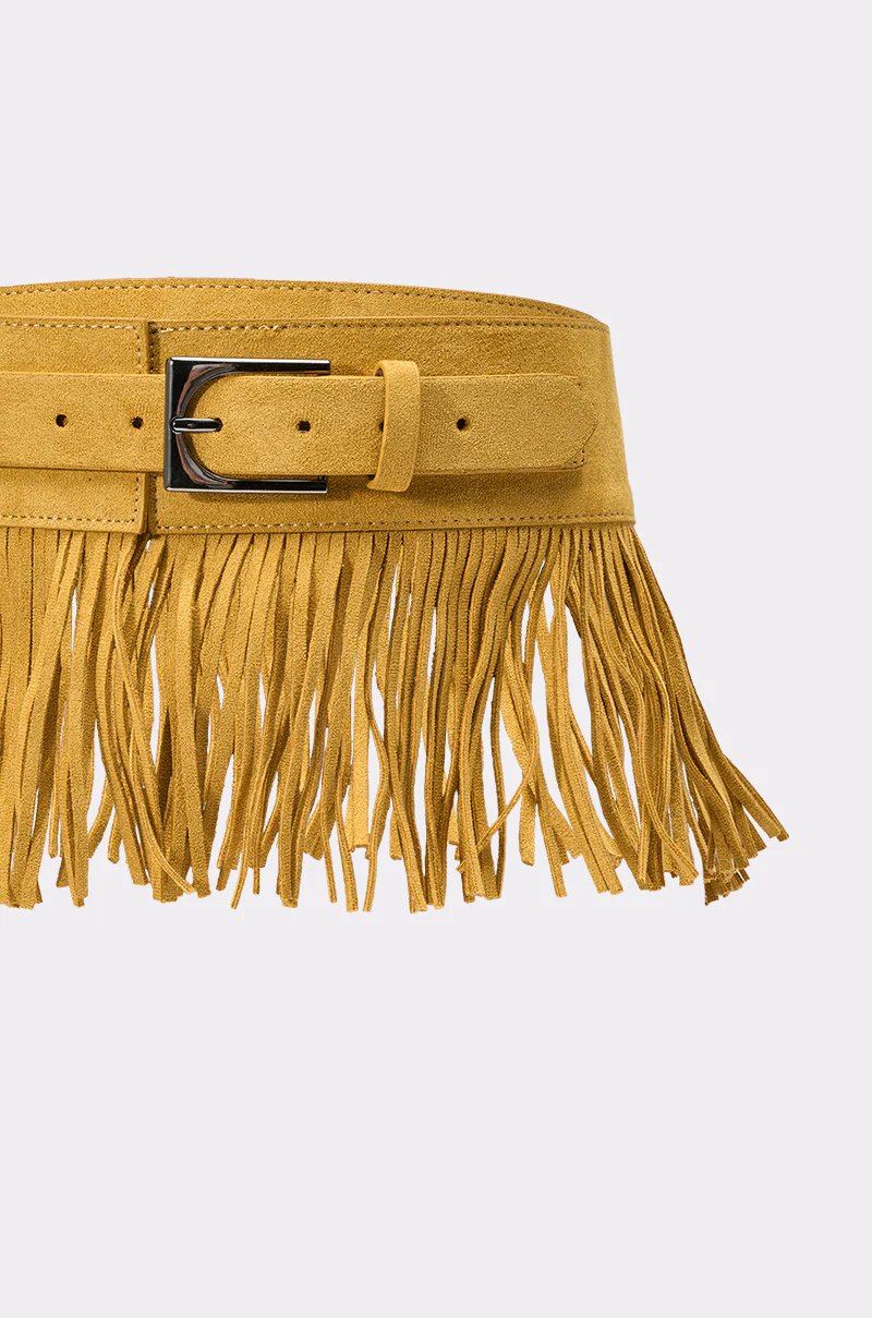 GRIT SUEDE FRINGE BELT - Image 3