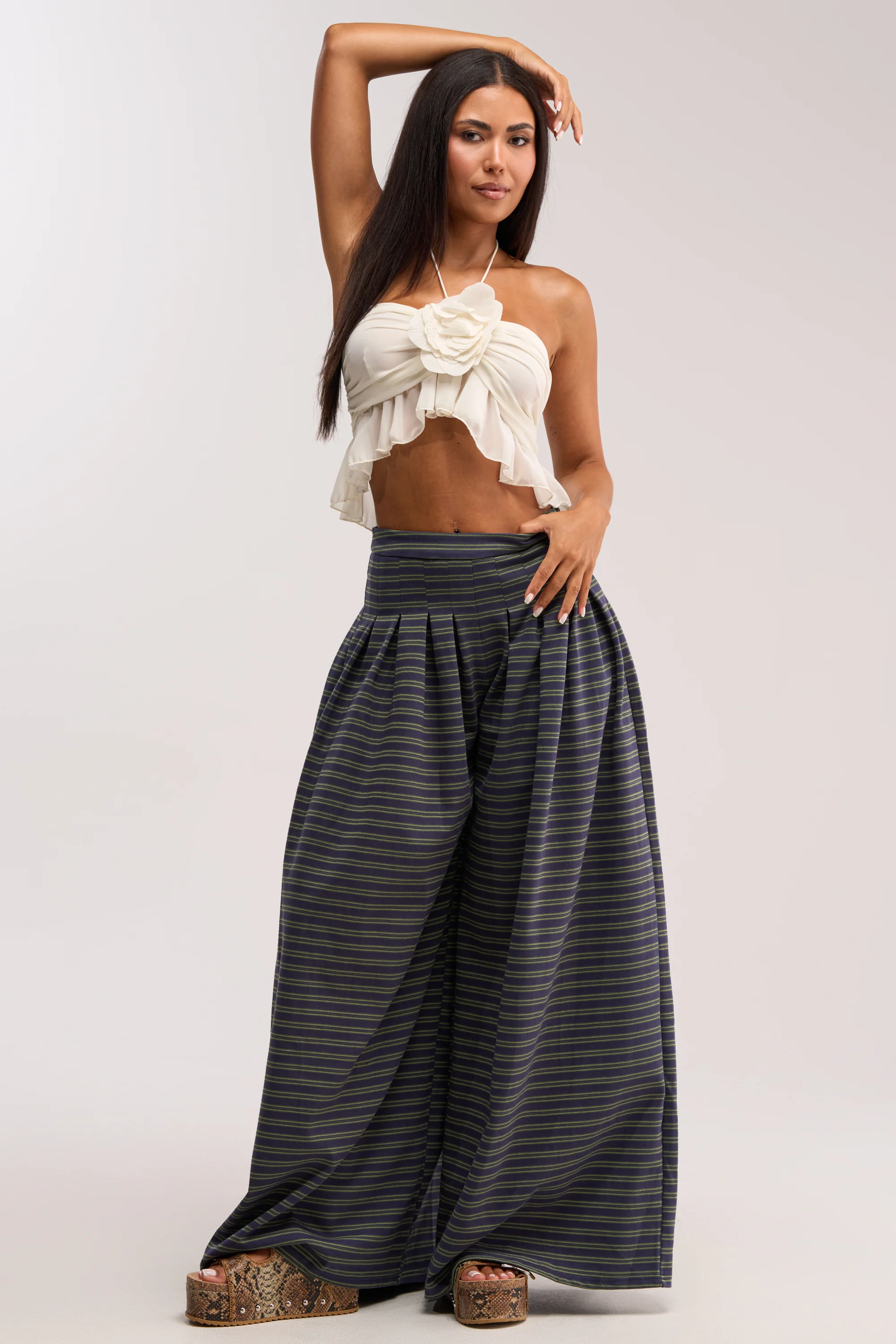 GUESS WHO STRIPE PALAZZO PANT - Image 5