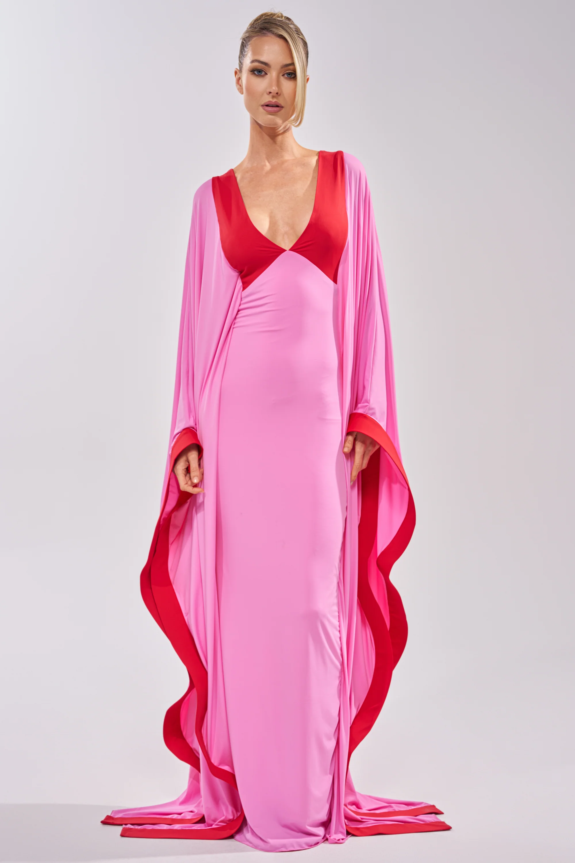 GUEST OF HONOR BODYCON MAXI DRESS IN PINK