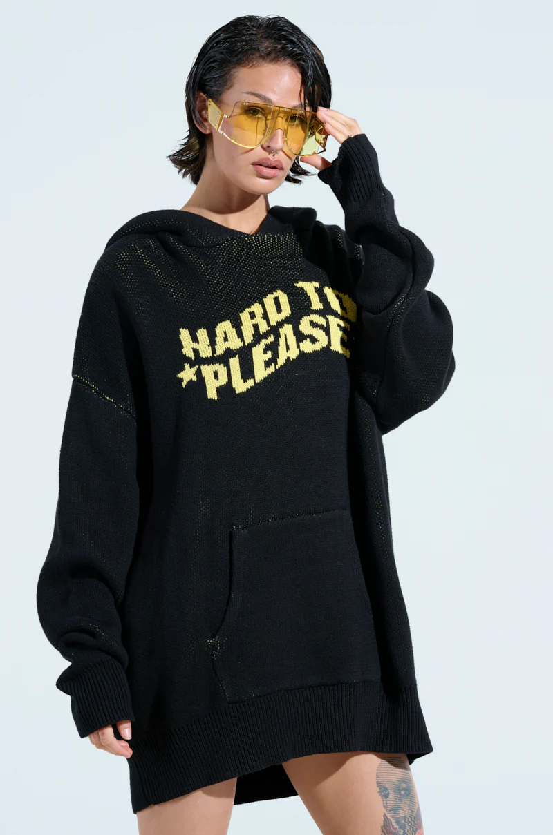 HARD TO PLEASE OVERSIZED HOODED SWEATER - Image 3