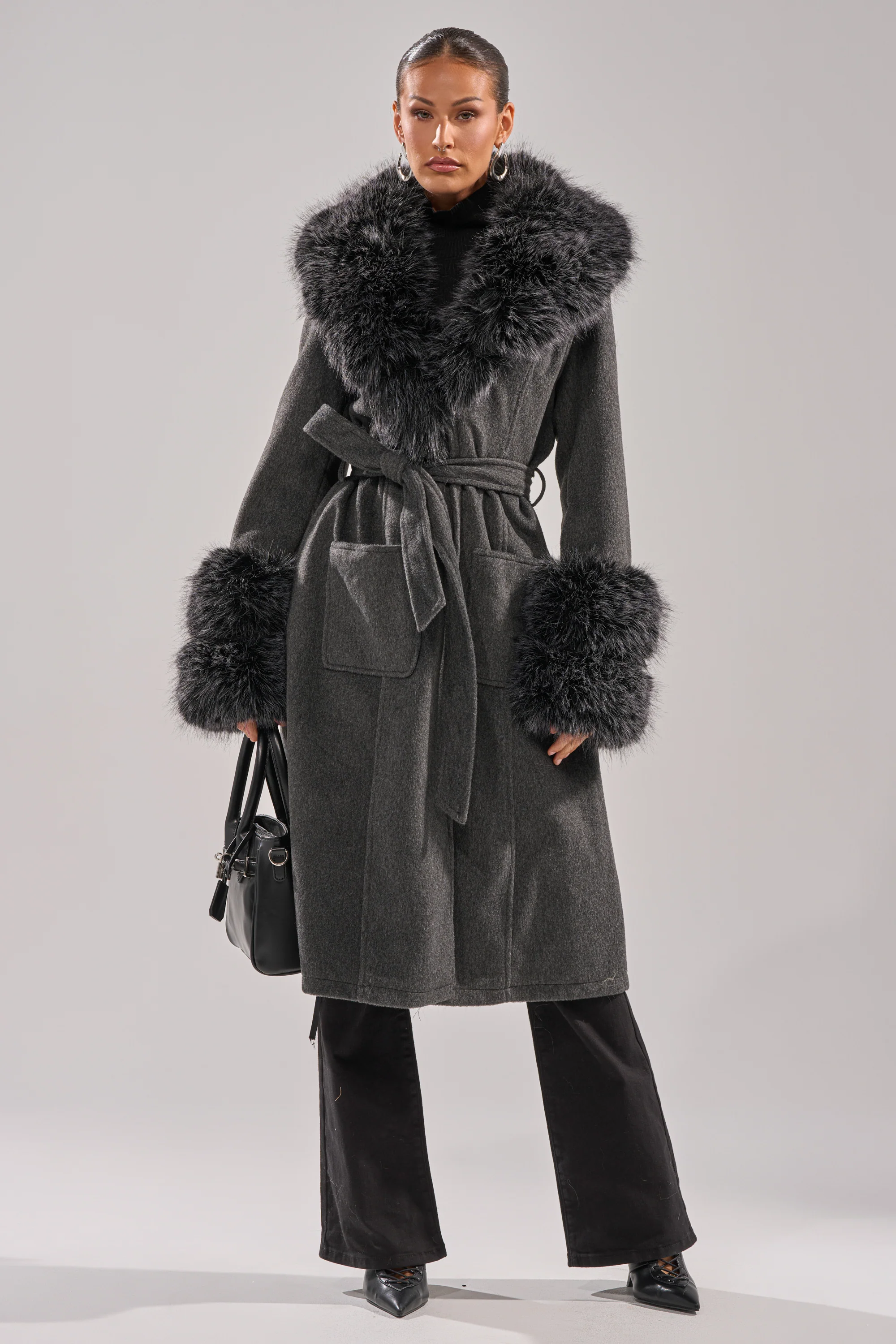 HARMONY FUR TRIM TRENCH - Image 8