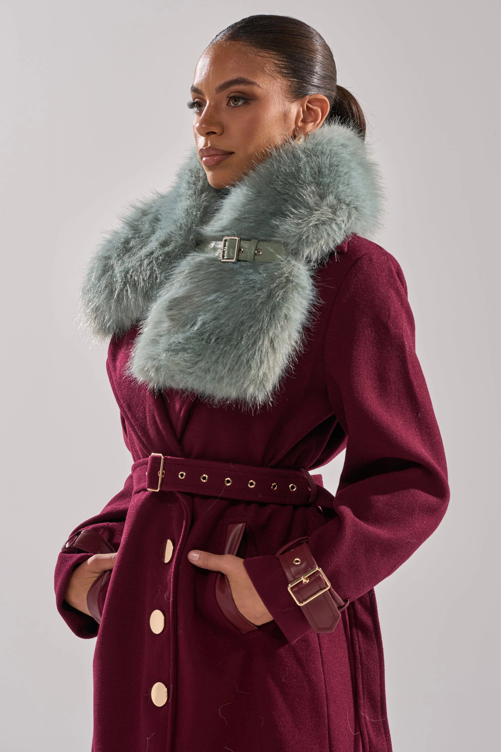 HAVE IT ALL FAUX FUR SHAWL - Image 2