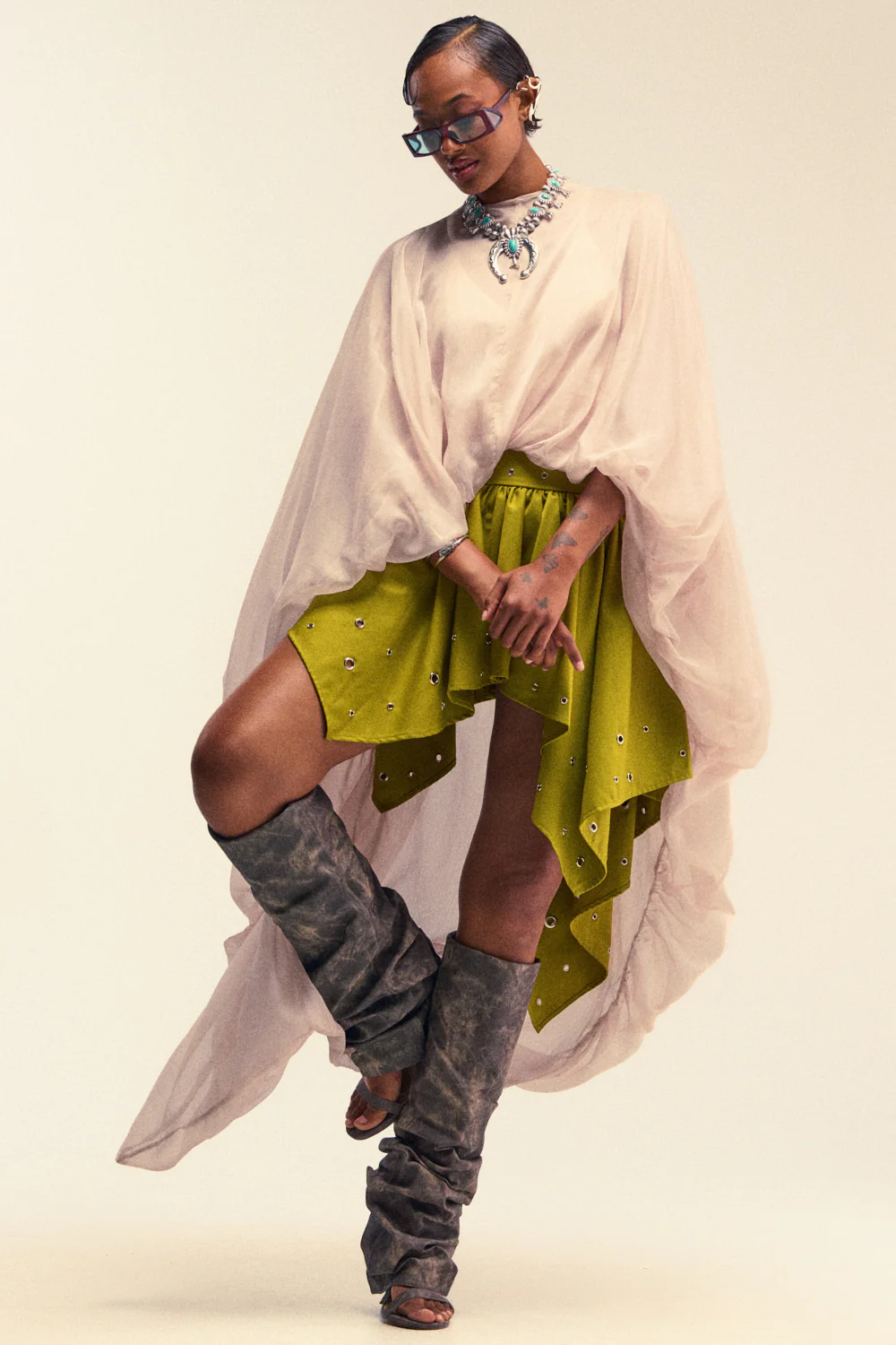 HEAD IN THE CLOUDS CHIFFON BLOUSE - Image 4