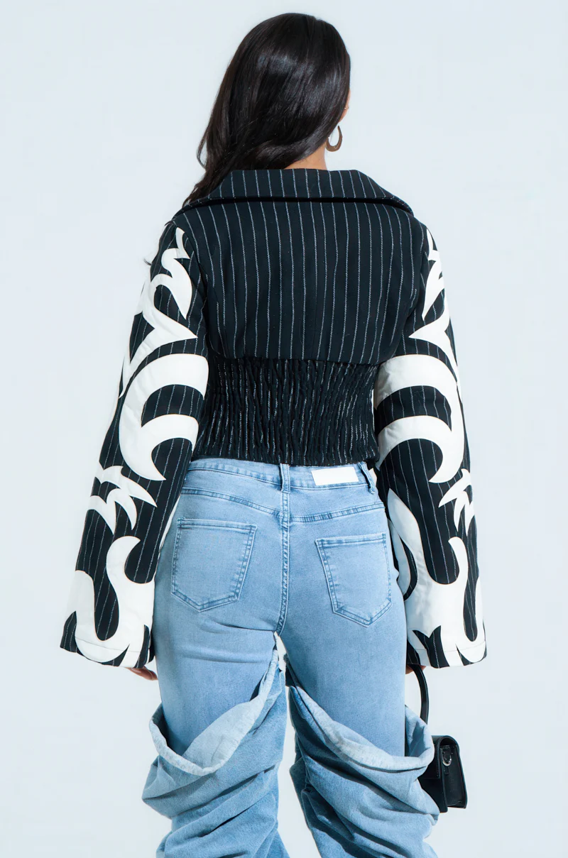 HEART ON FIRE EMBROIDERED BLAZER - Image 7