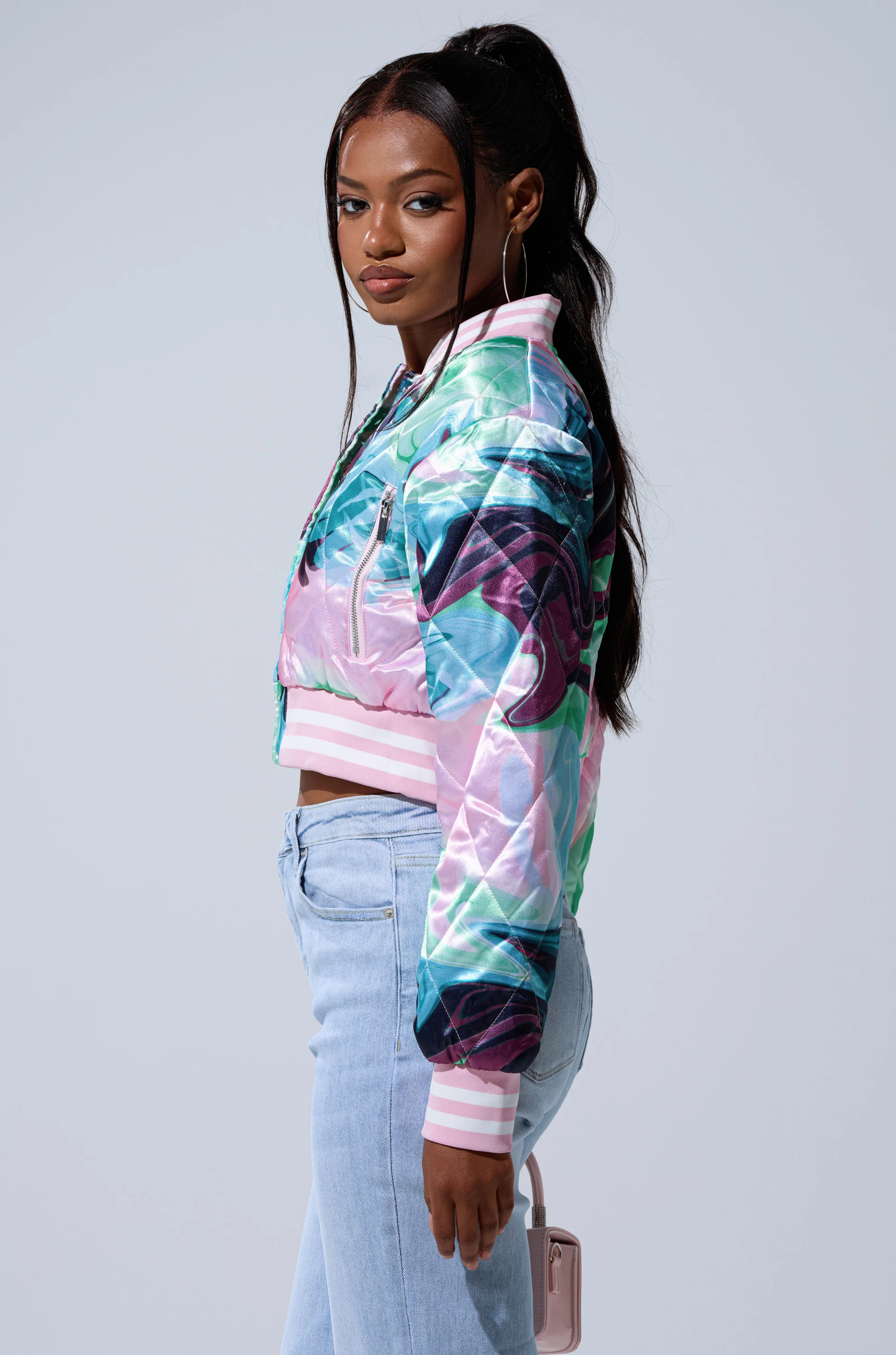 HEART TO HEART SATIN BOMBER - Image 5