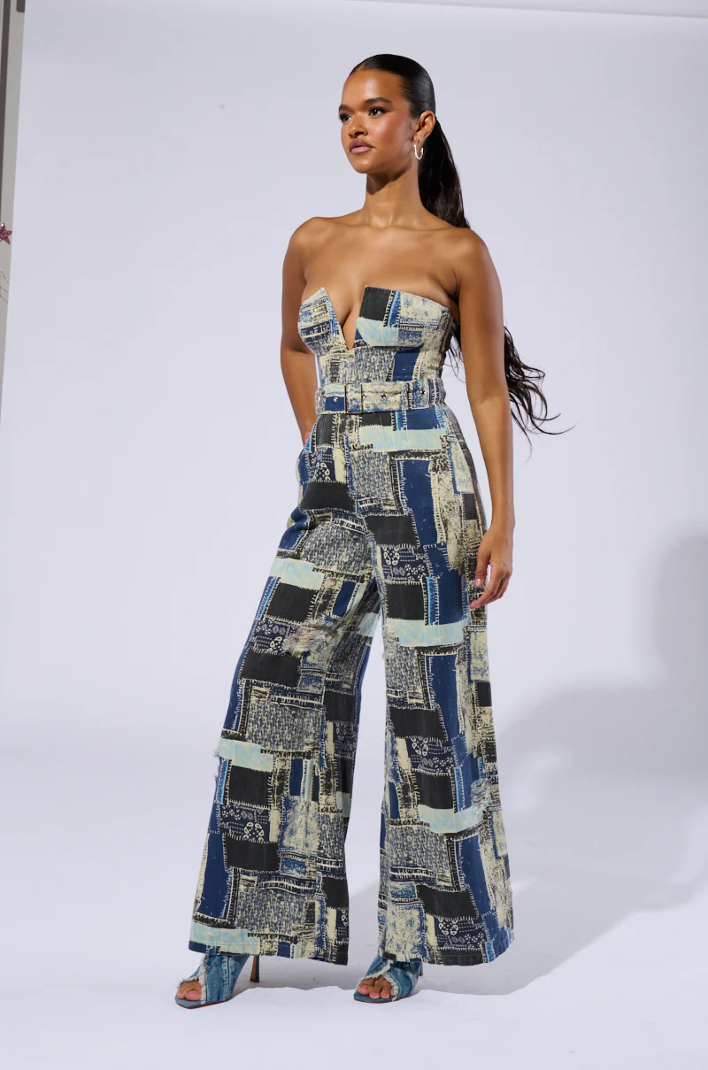 HENDRIX PRINTED DENIM JUMPSUIT - Image 2