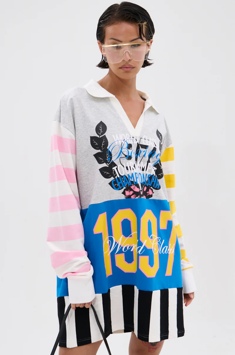 HERE FOR THE DRINKS PRINTED TSHIRT DRESS - Image 3