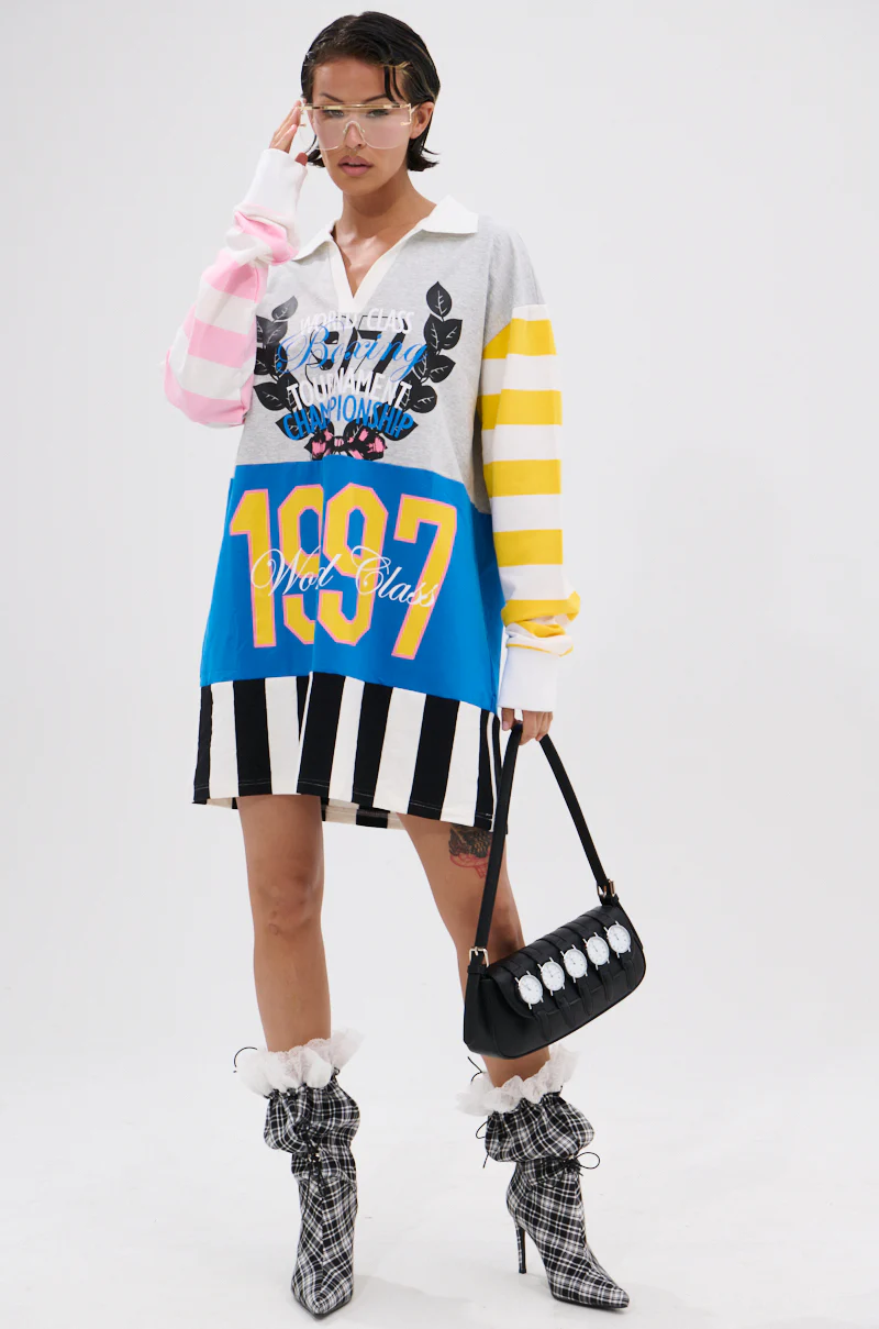 HERE FOR THE DRINKS PRINTED TSHIRT DRESS - Image 7