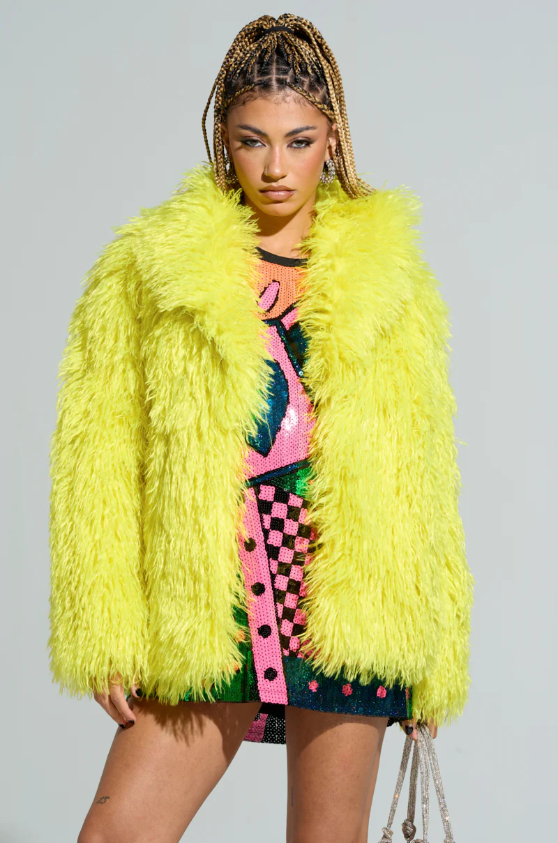 HIGHLIGHT OF YOUR NIGHT FAUX FUR JACKET - Image 3