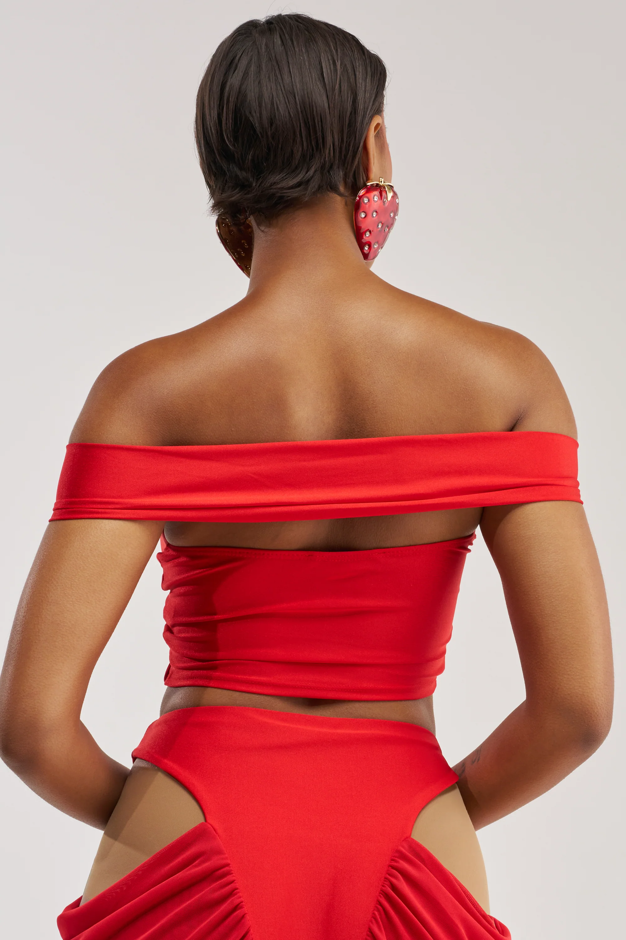 HOTTIE ALERT MESH BLOUSE IN RED - Image 4
