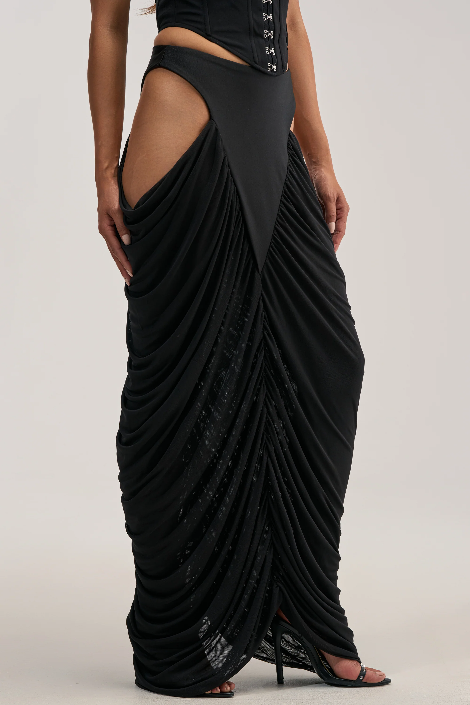 HOTTIE ALERT MESH MAXI SKIRT - Image 4