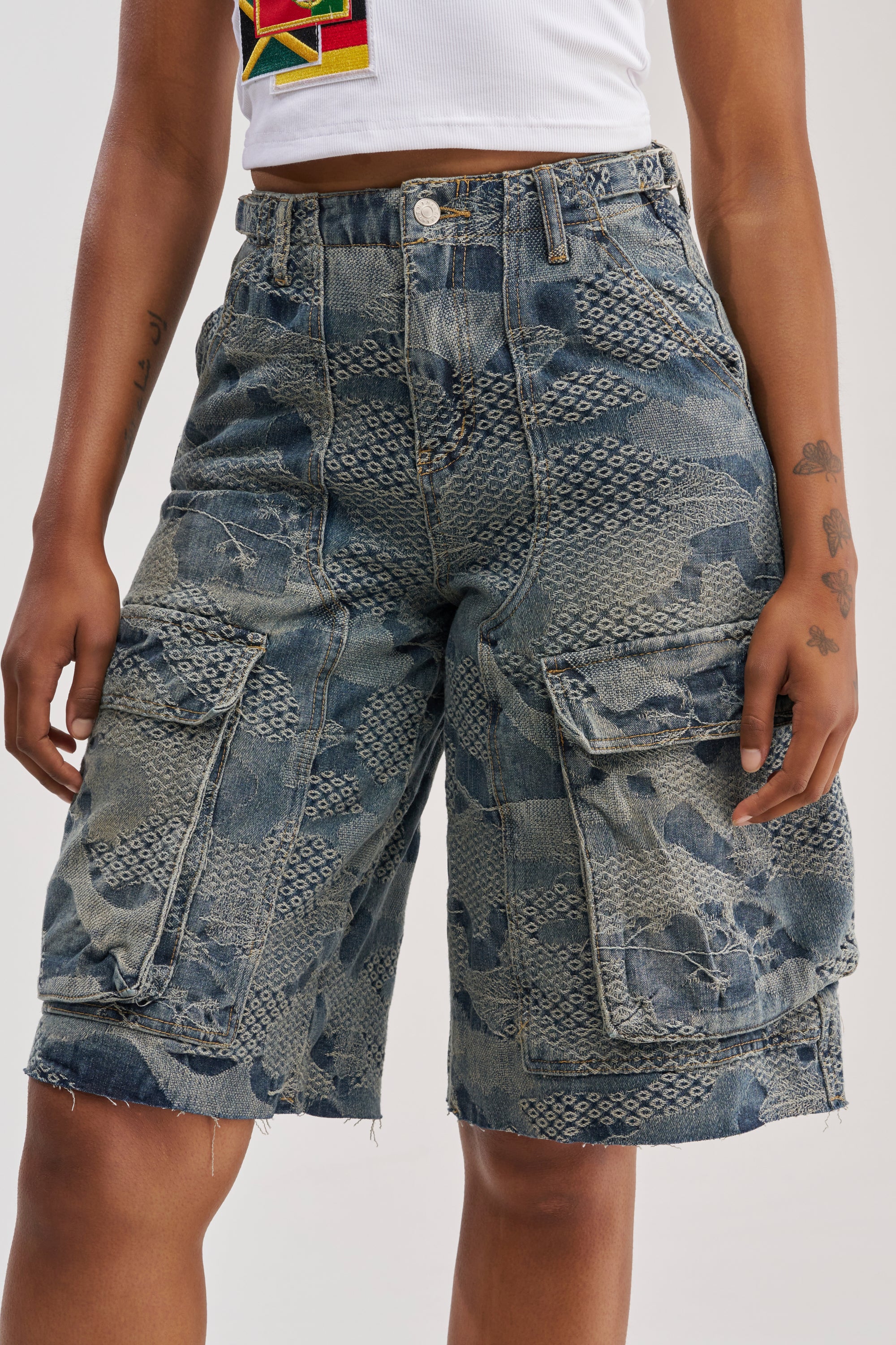 I THINK YOU WANNA KNOW DENIM CARGO BERMUDA - Image 2