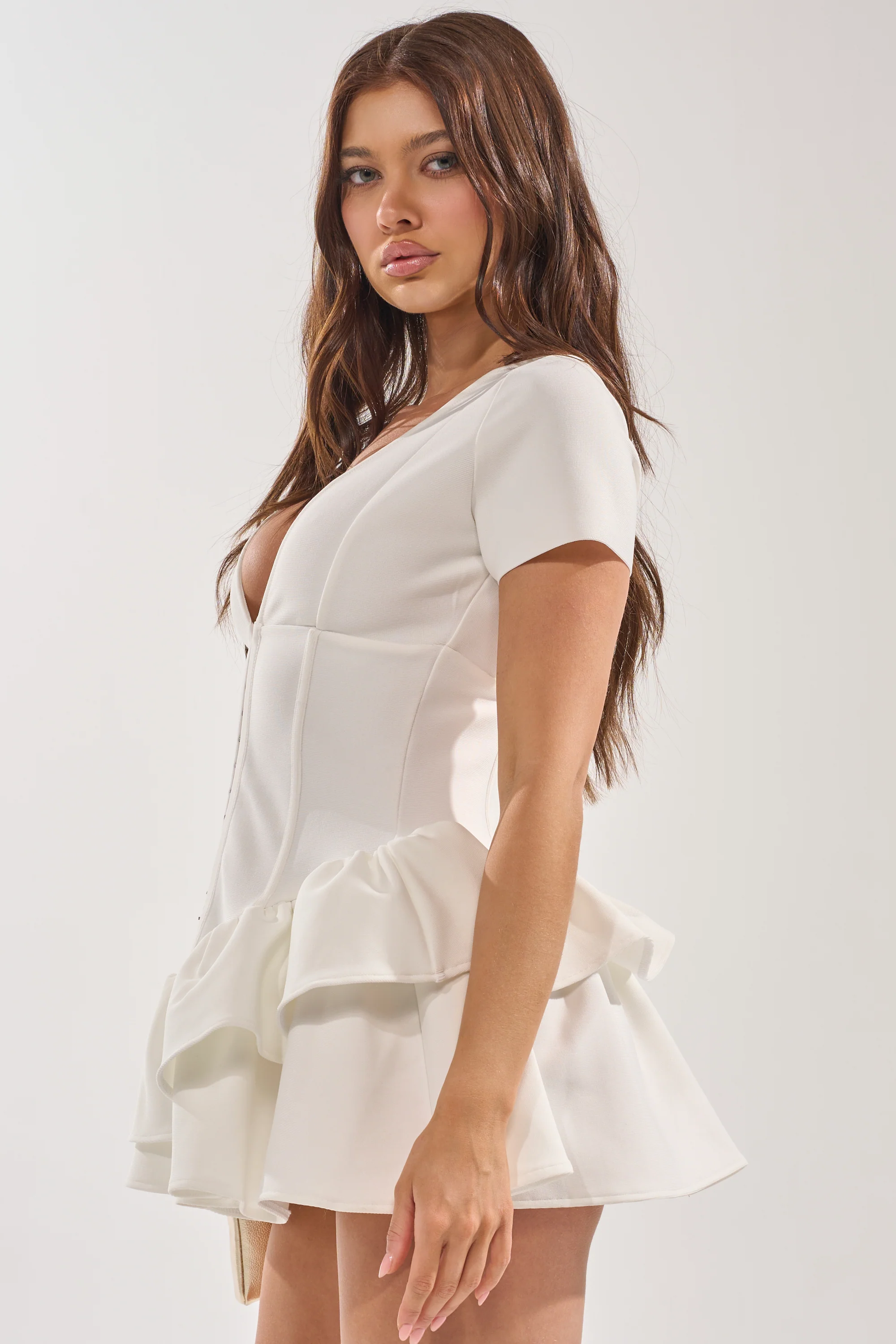 IN BLOOM CORSET RUFFLE DRESS - Image 3