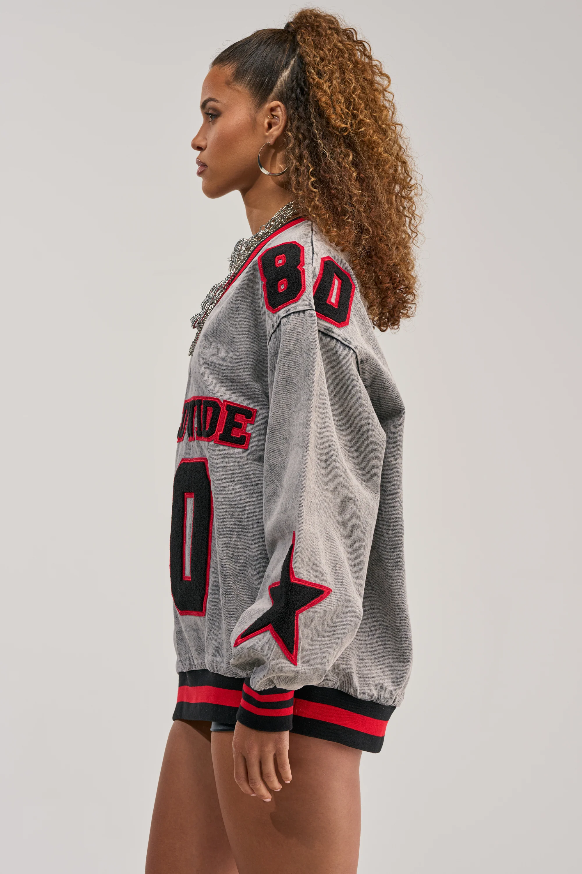 IN MY OWN WORLD DENIM SWEATSHIRT - Image 4