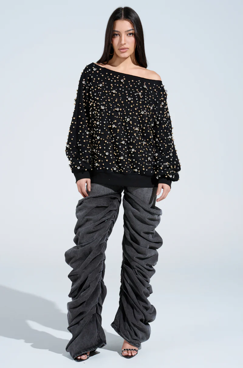 IN THE AIR OFF THE SHOULDER SWEATSHIRT - Image 4