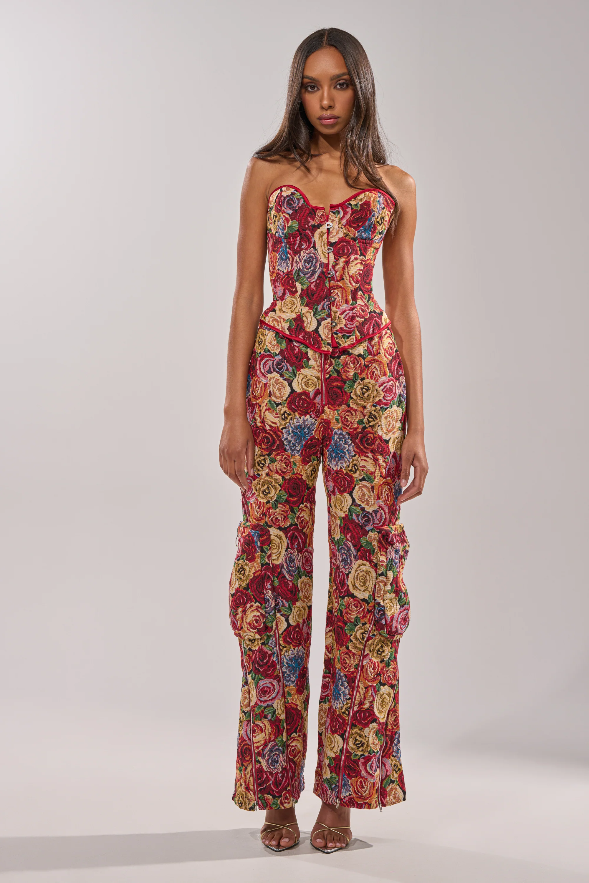 INTO THE THICK OF IT FLORAL CARGO PANT - Image 8