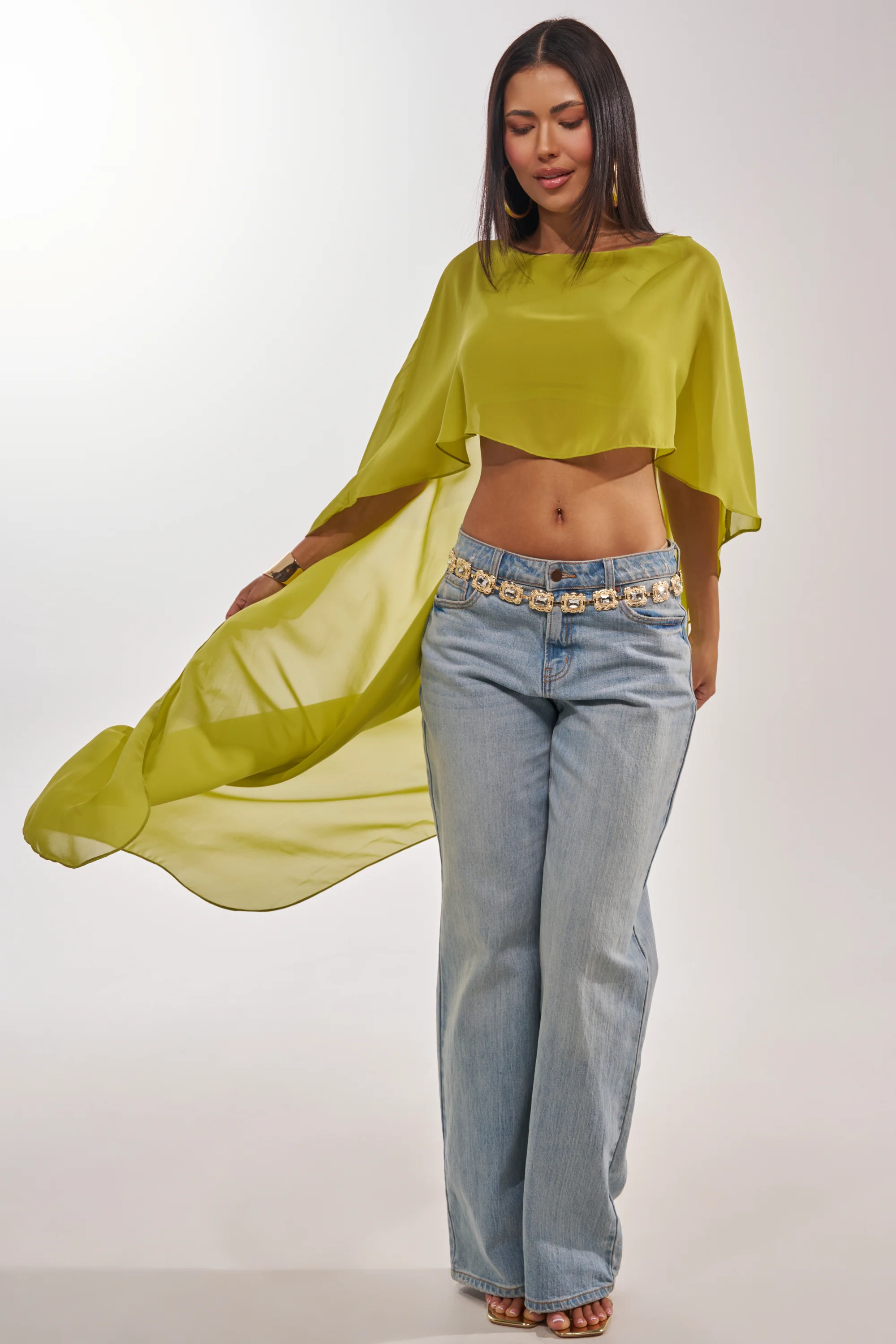 IT GIRL BLOUSE IN CHARTREUSE - Image 4