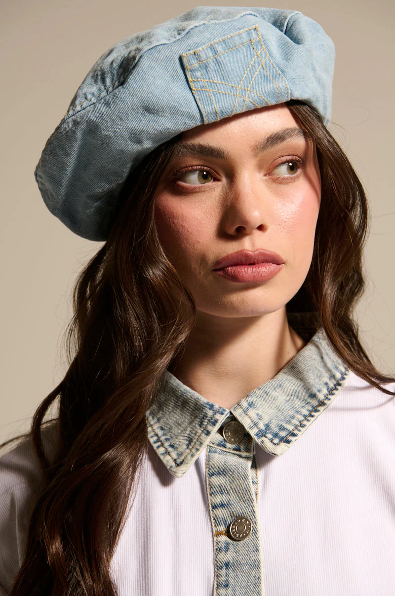 IT GURL DENIM BERET - Image 2