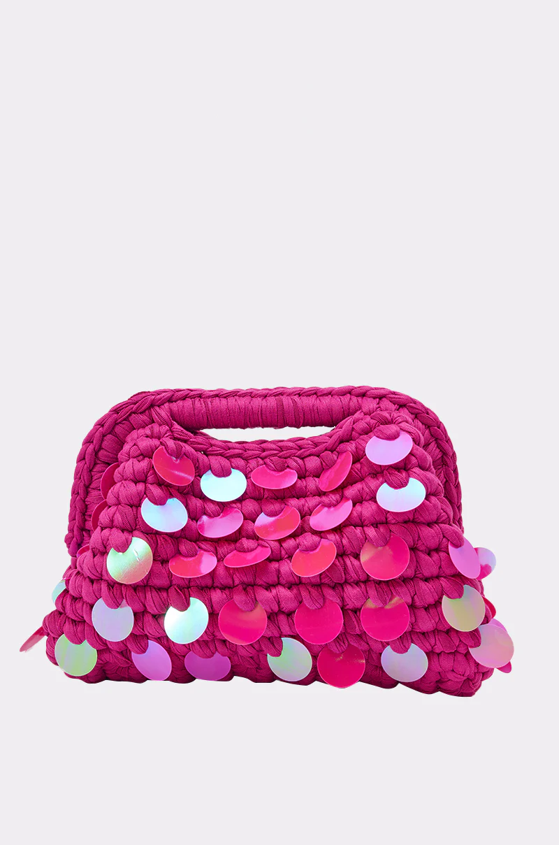 ITS MY WORLD CROCHET SEQUIN CLUTCH - Image 3