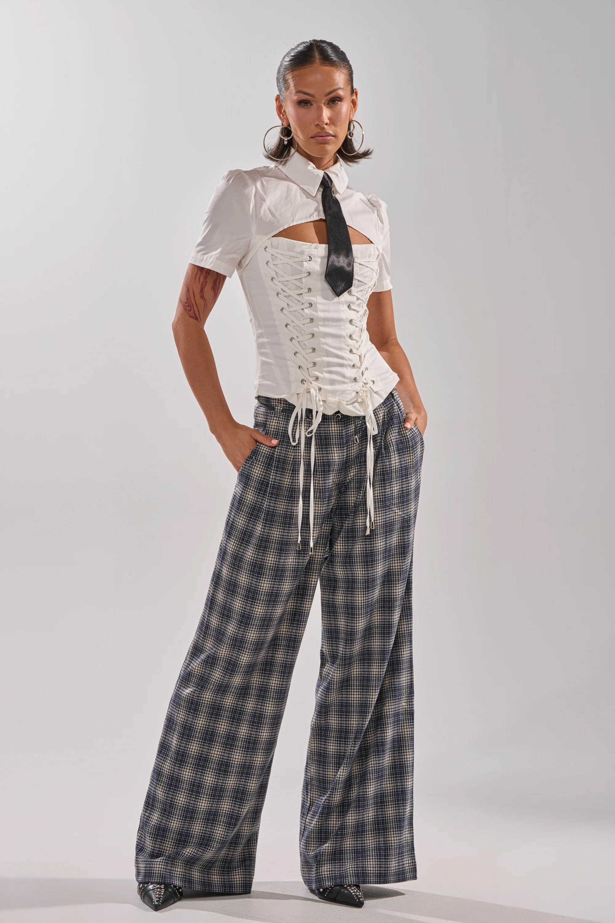 JANE PLAID TROUSER - Image 7