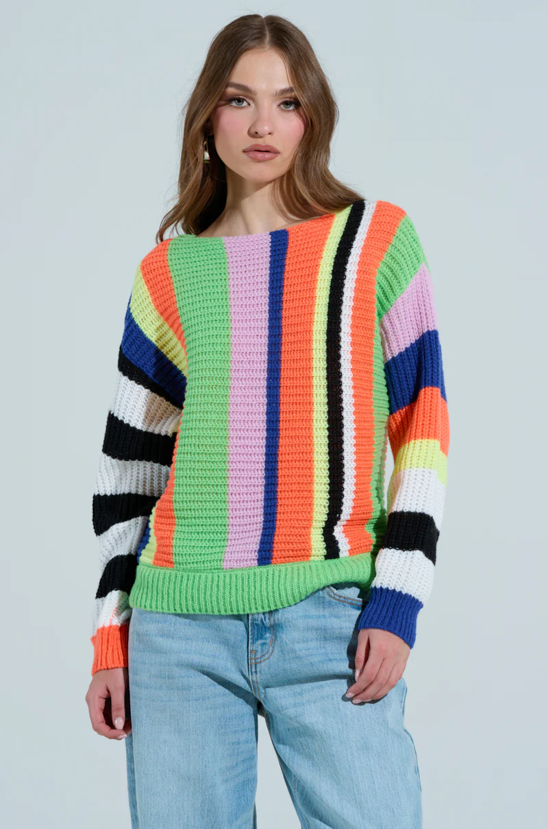 JINX MULTICOLOR STRIPED SWEATER - Image 2