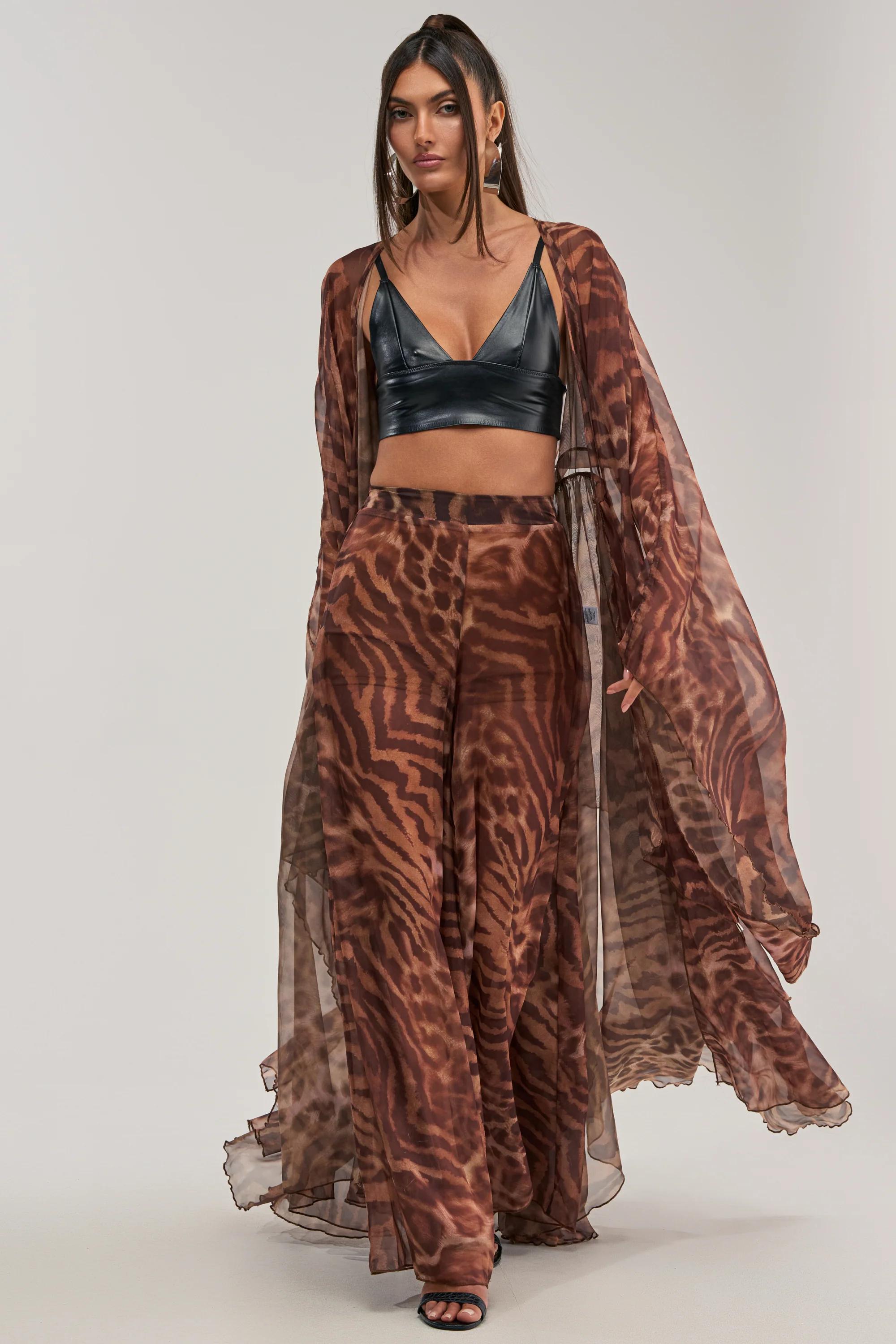 MOONLIGHT TIGER PALAZZO PANTS - Image 6