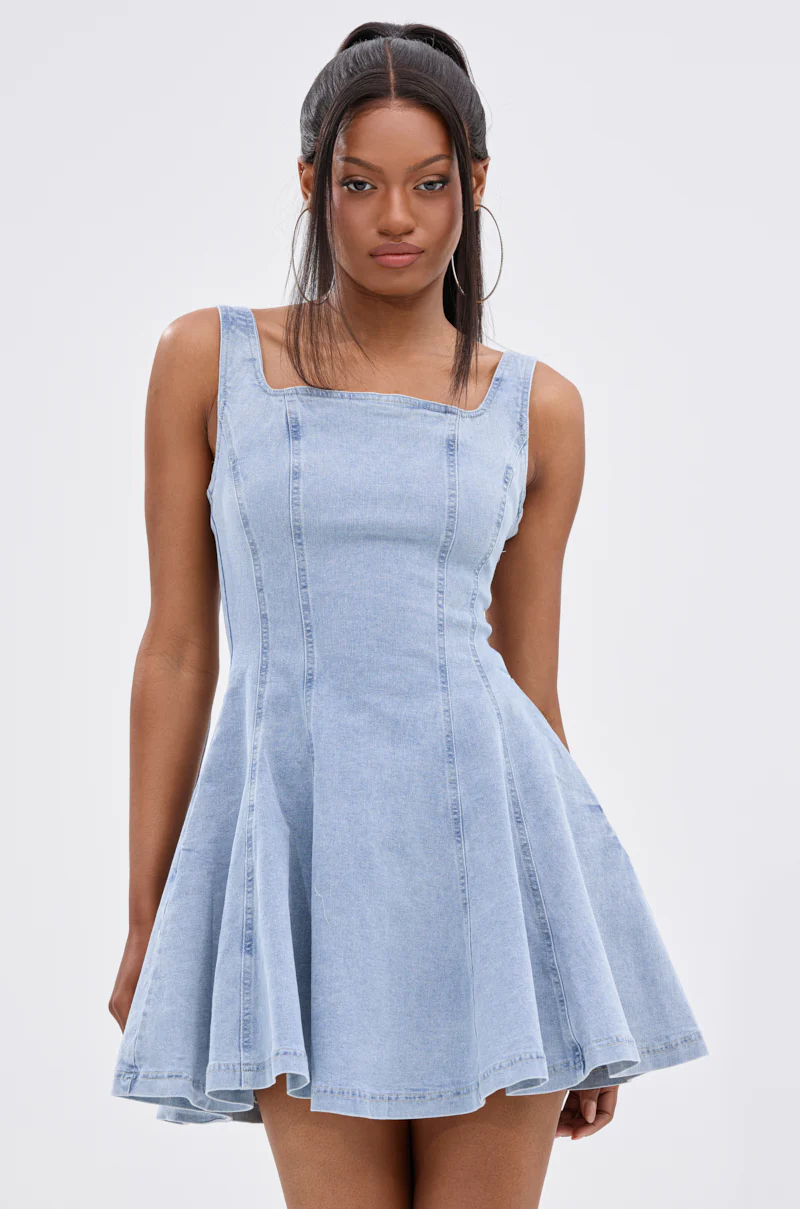 JOANNA DENIM MINI DRESS - Image 2