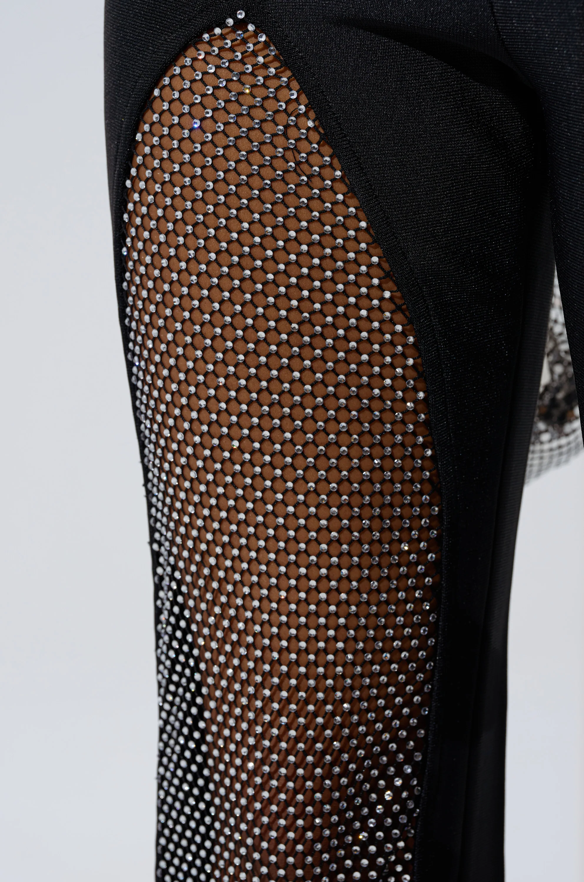 JULIA BANDAGE TROUSER WITH MESH RHINESTONES - Image 10